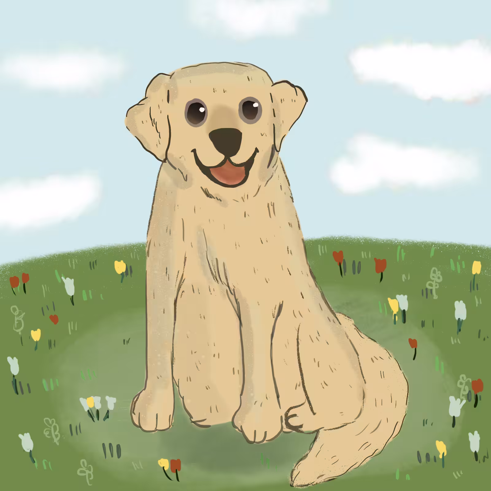 Cute Golden Dog