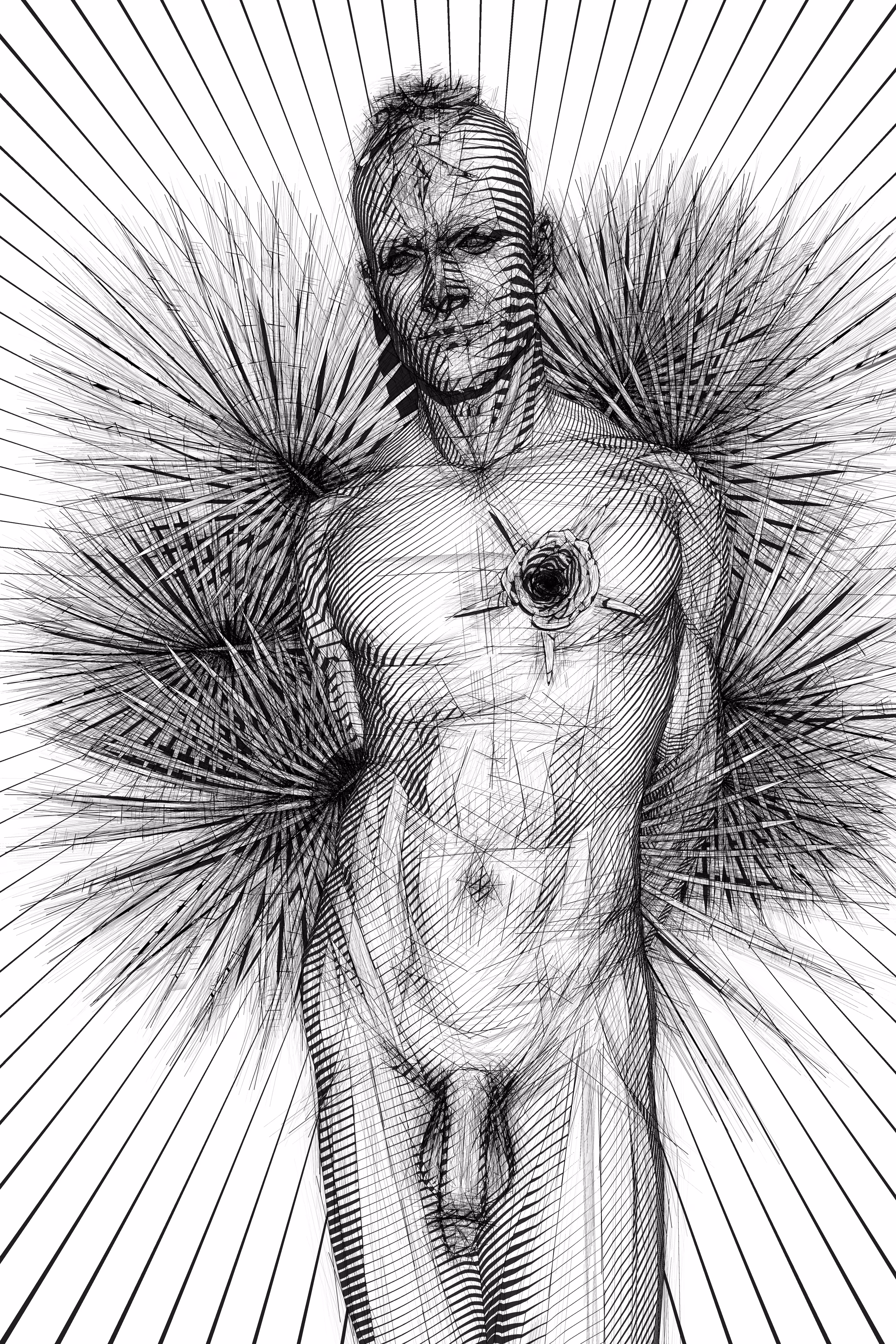 Nude with a rose