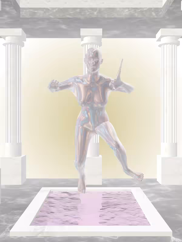 HeavenComputer: The Treading Water Holographic Glow Woman #674