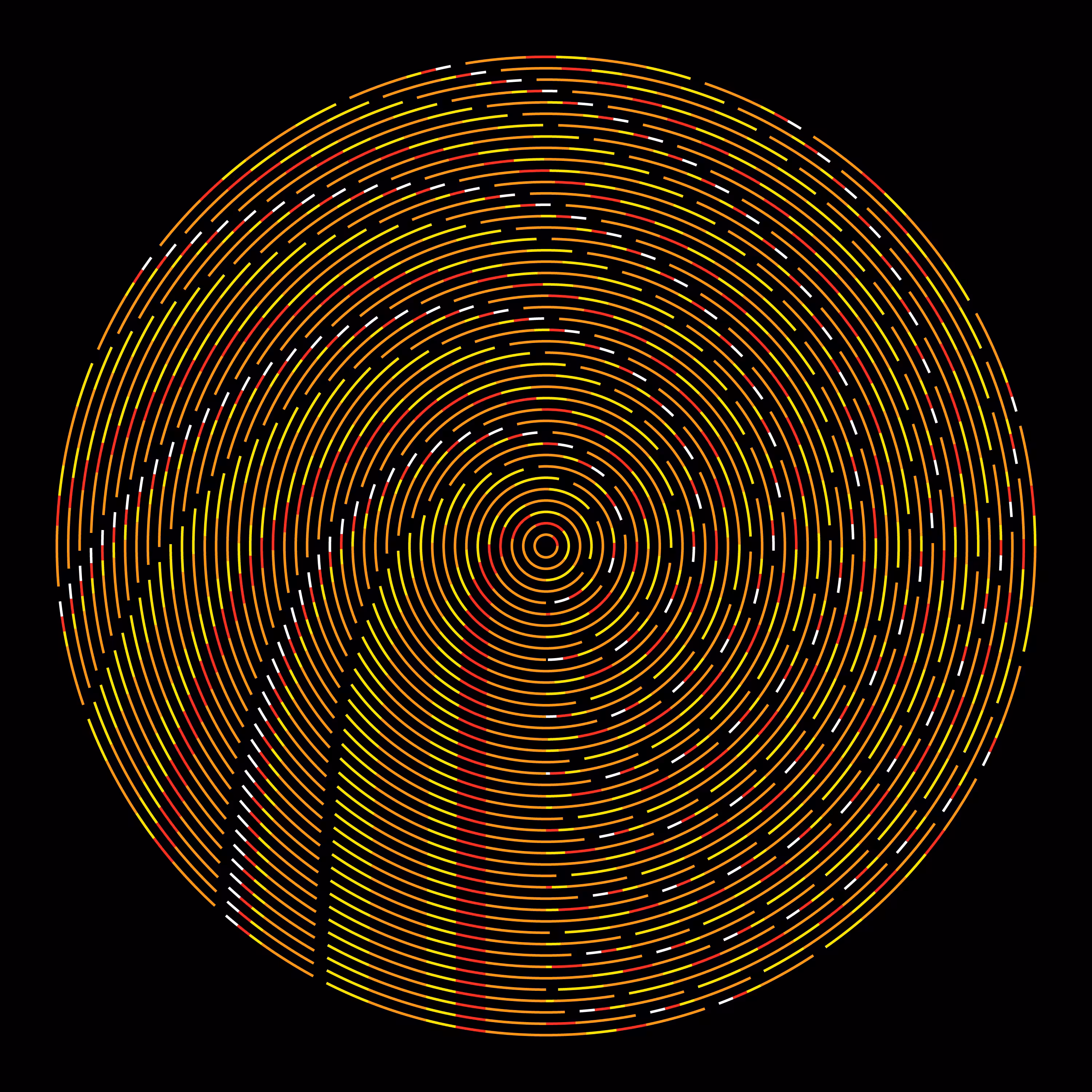 Spin Grid #6 White-Red-Yellow-Orange