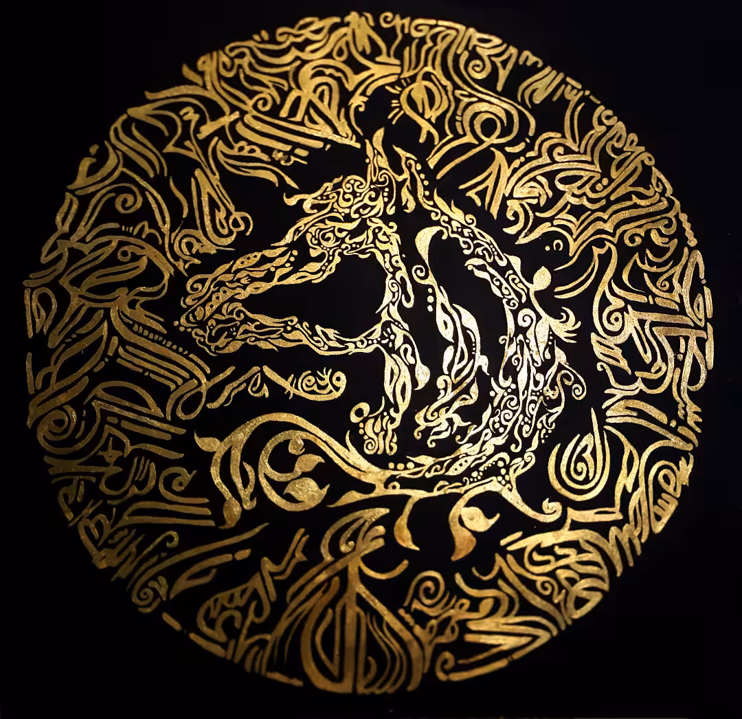  gold sheets on canvas