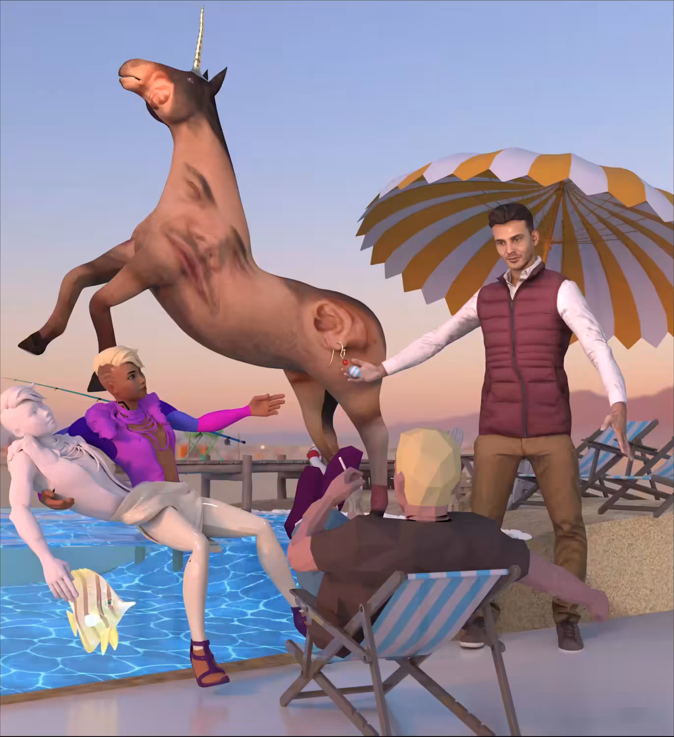 Unicorn Beach Platform (Model for Rigged #15)