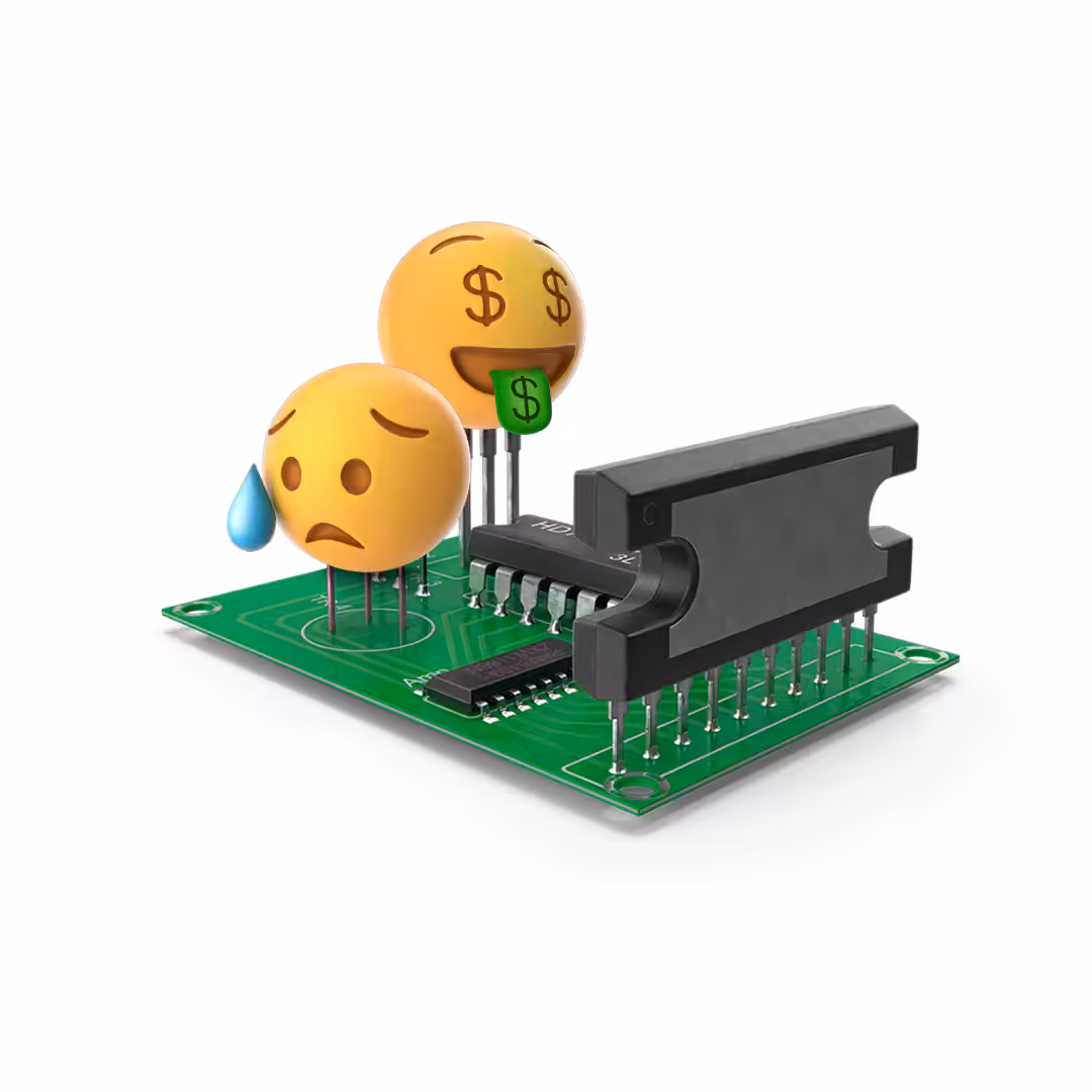 Active electronic components on the circuit board