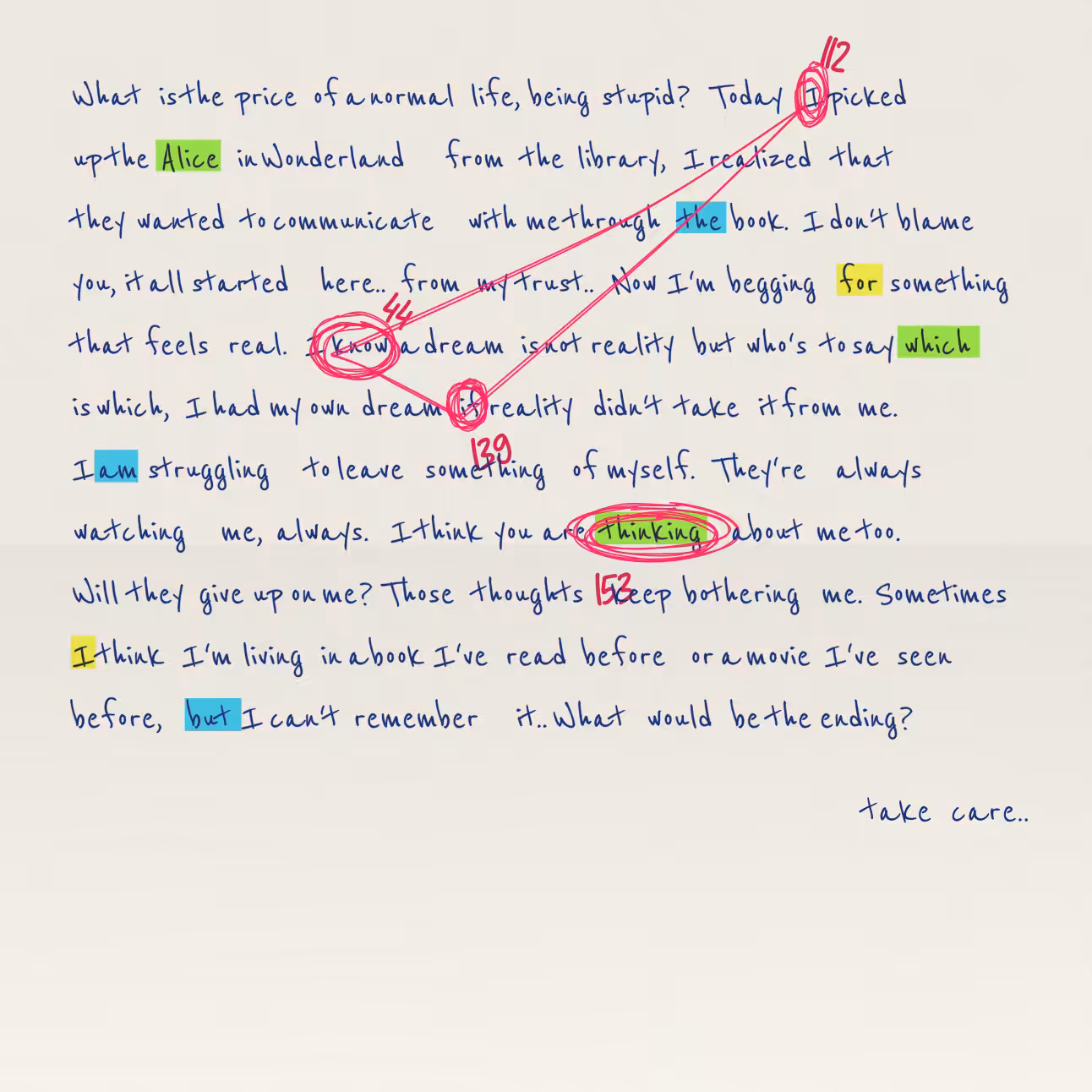 Conspiracy Theory Vol.2: a letter #103