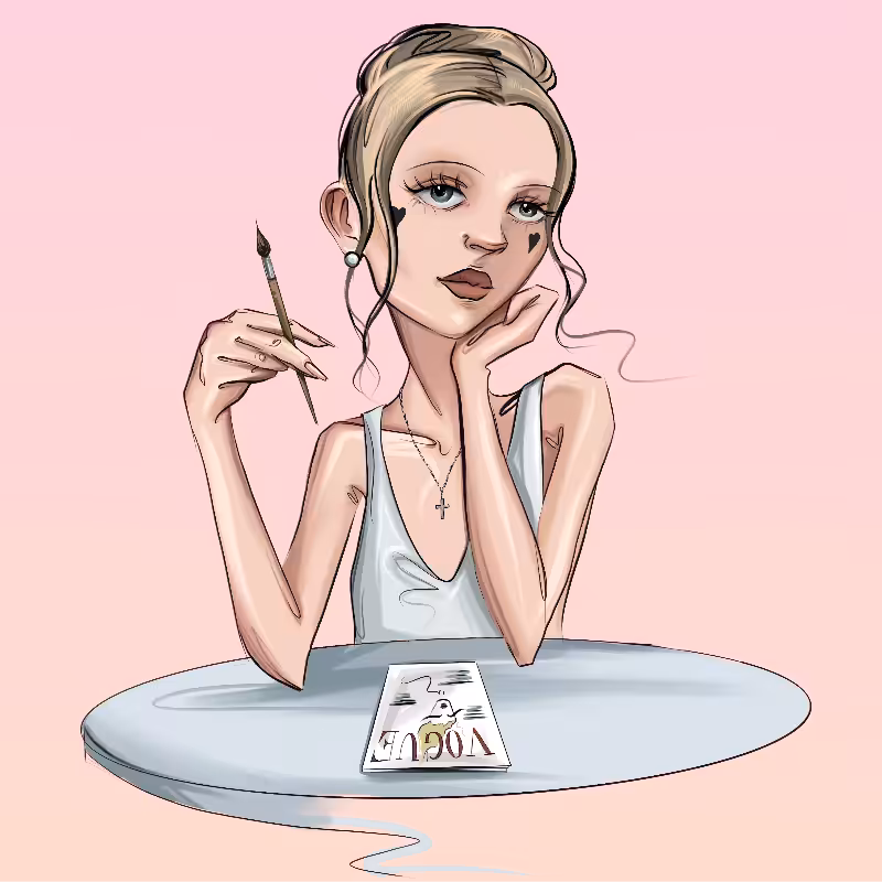 Girl at the table #58