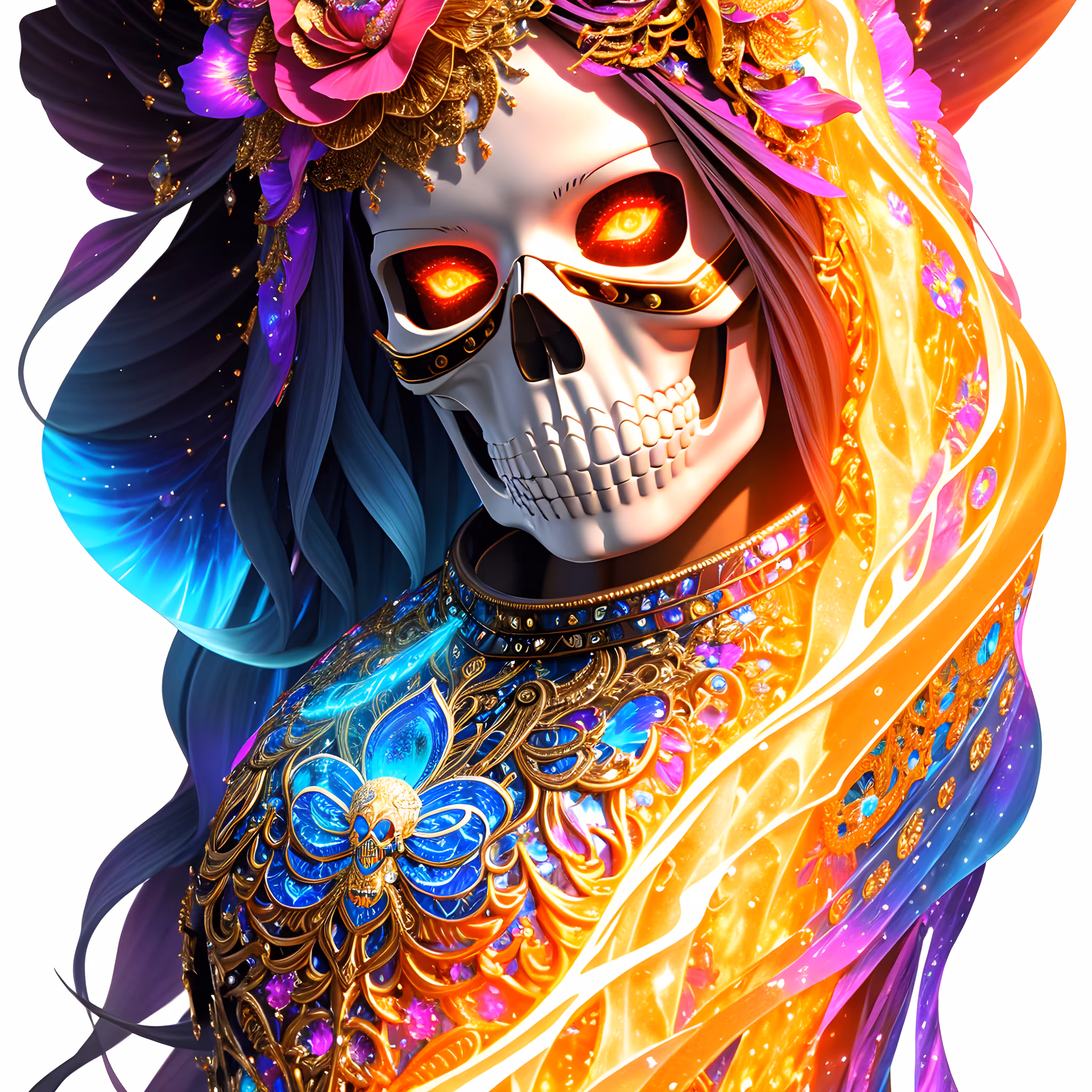 "Skull Symphony #14" 🕯️🌹💎 