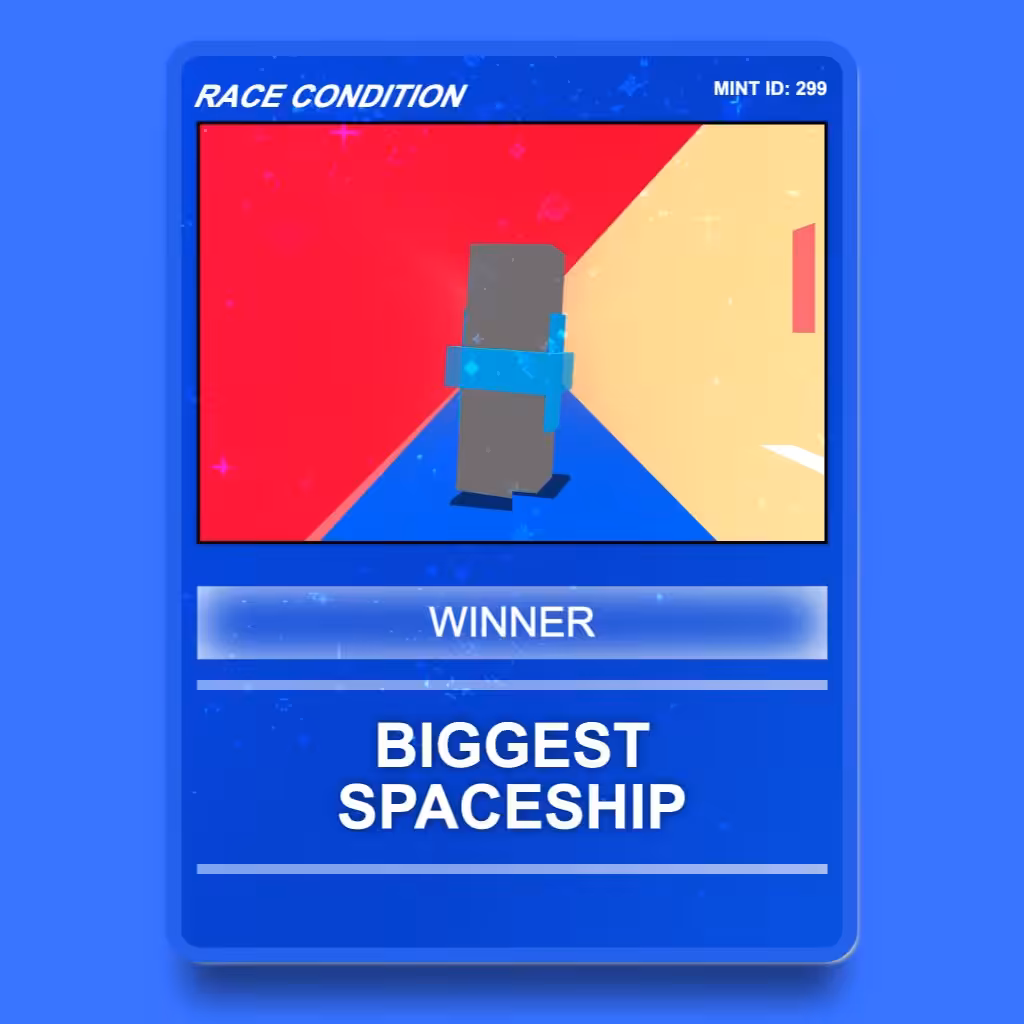 Biggest Spaceship – Race Condition Winner