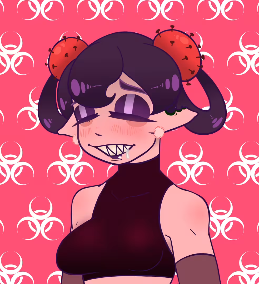 Virus girl tongue