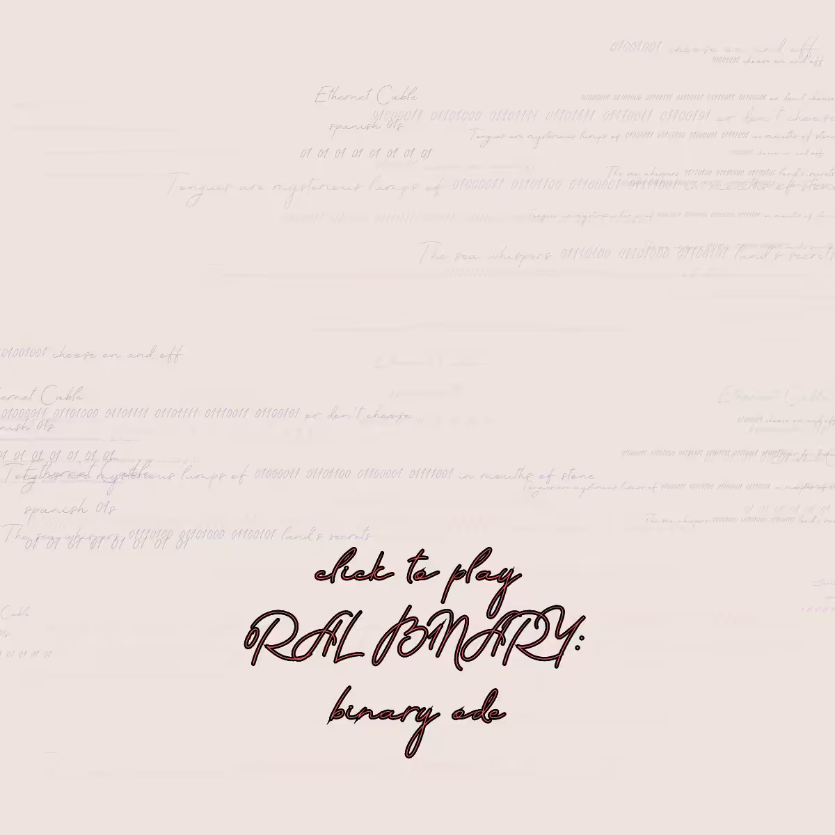 0RAL B1NARY: “BINARY ODE” #291