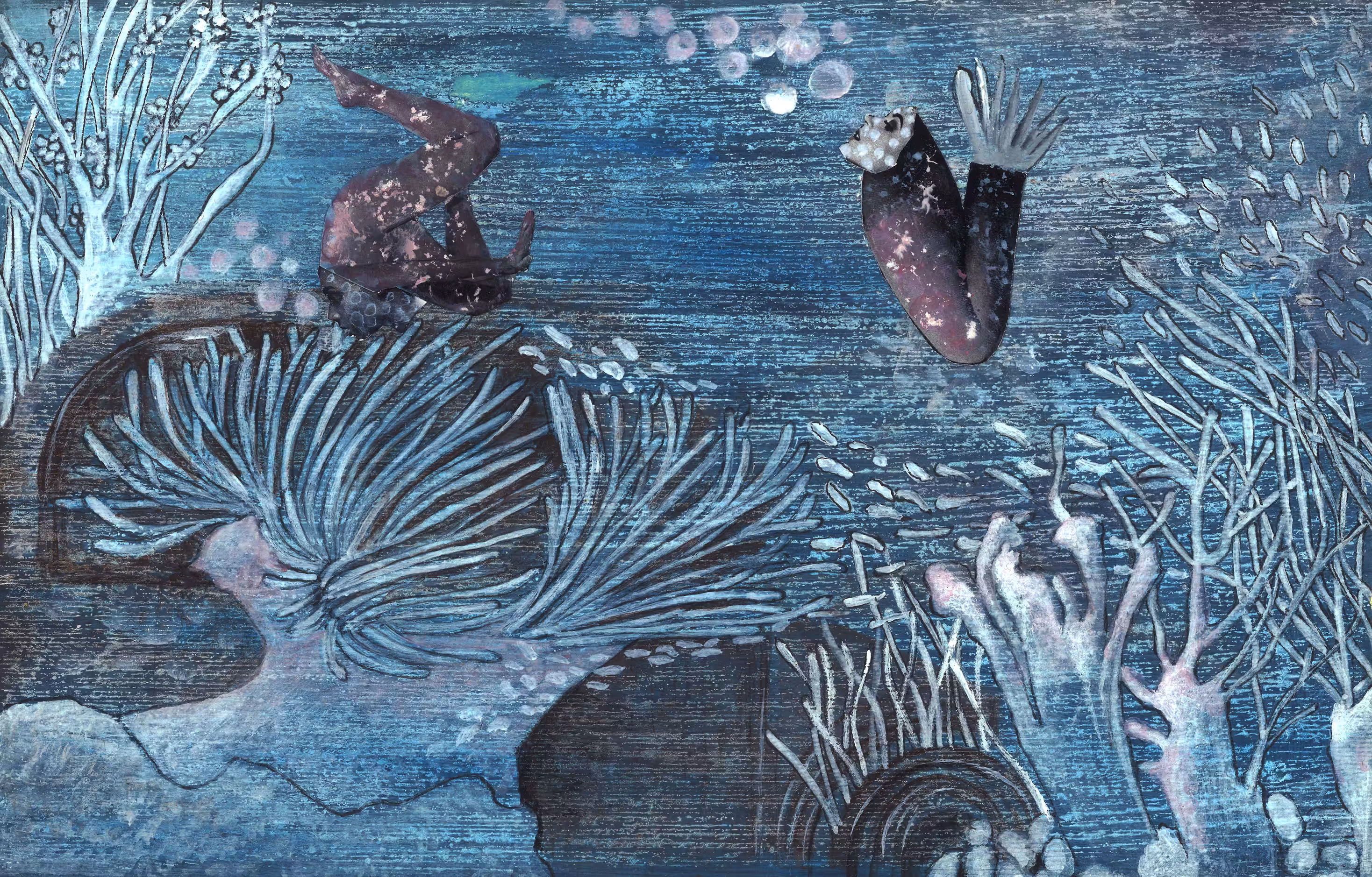 Pieces of a city: pink fishes