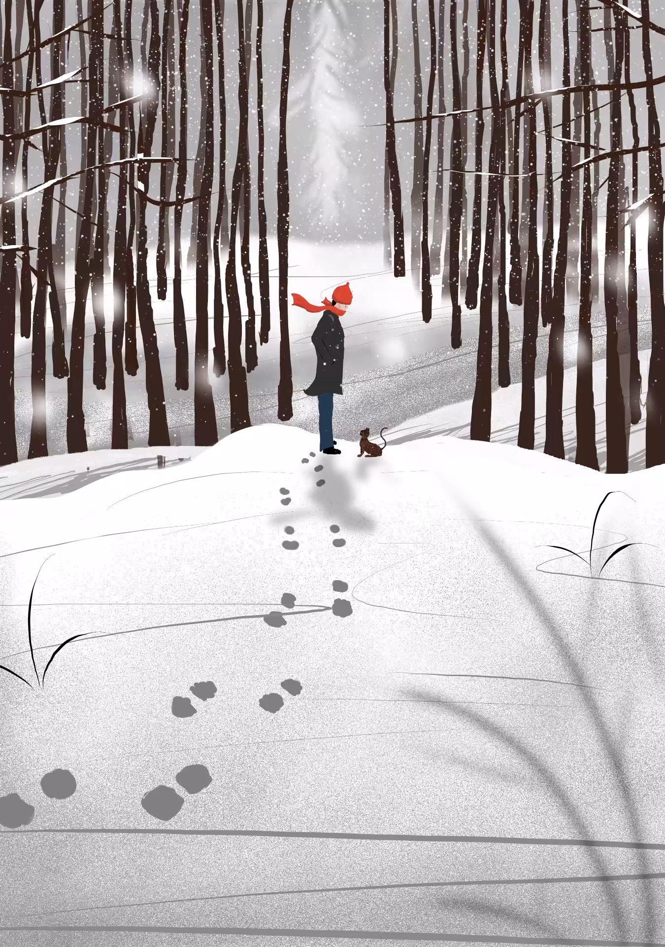 Art Of Abolfazl : Friends in winter 