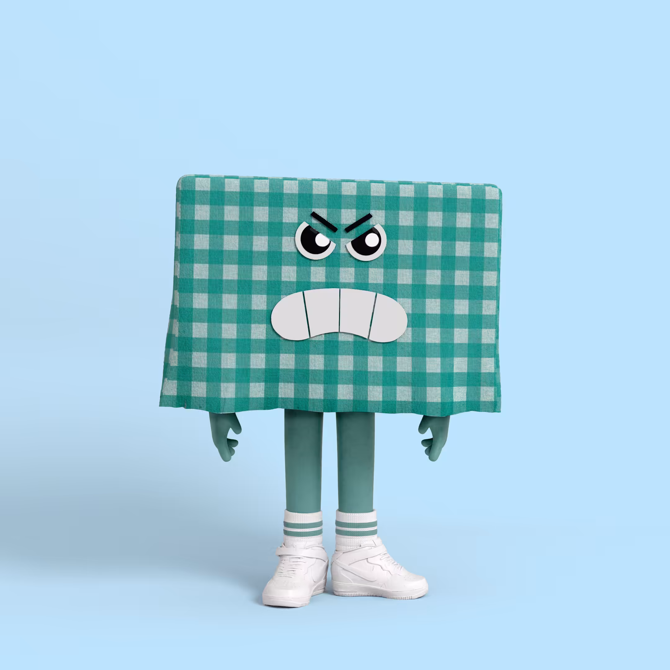 Mr Tablecloth angry
