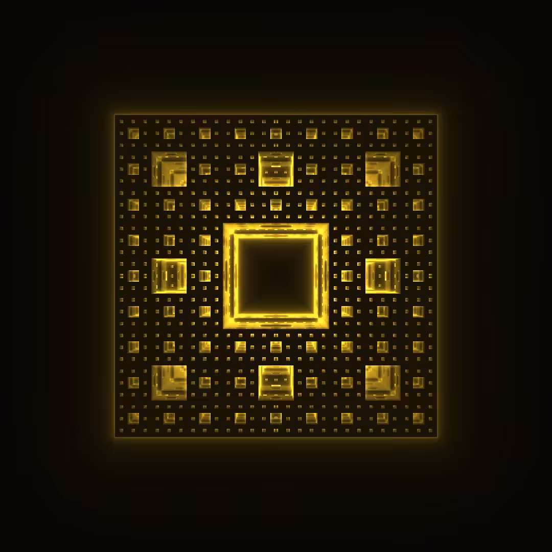 Menger Sponge 4 - GOLD