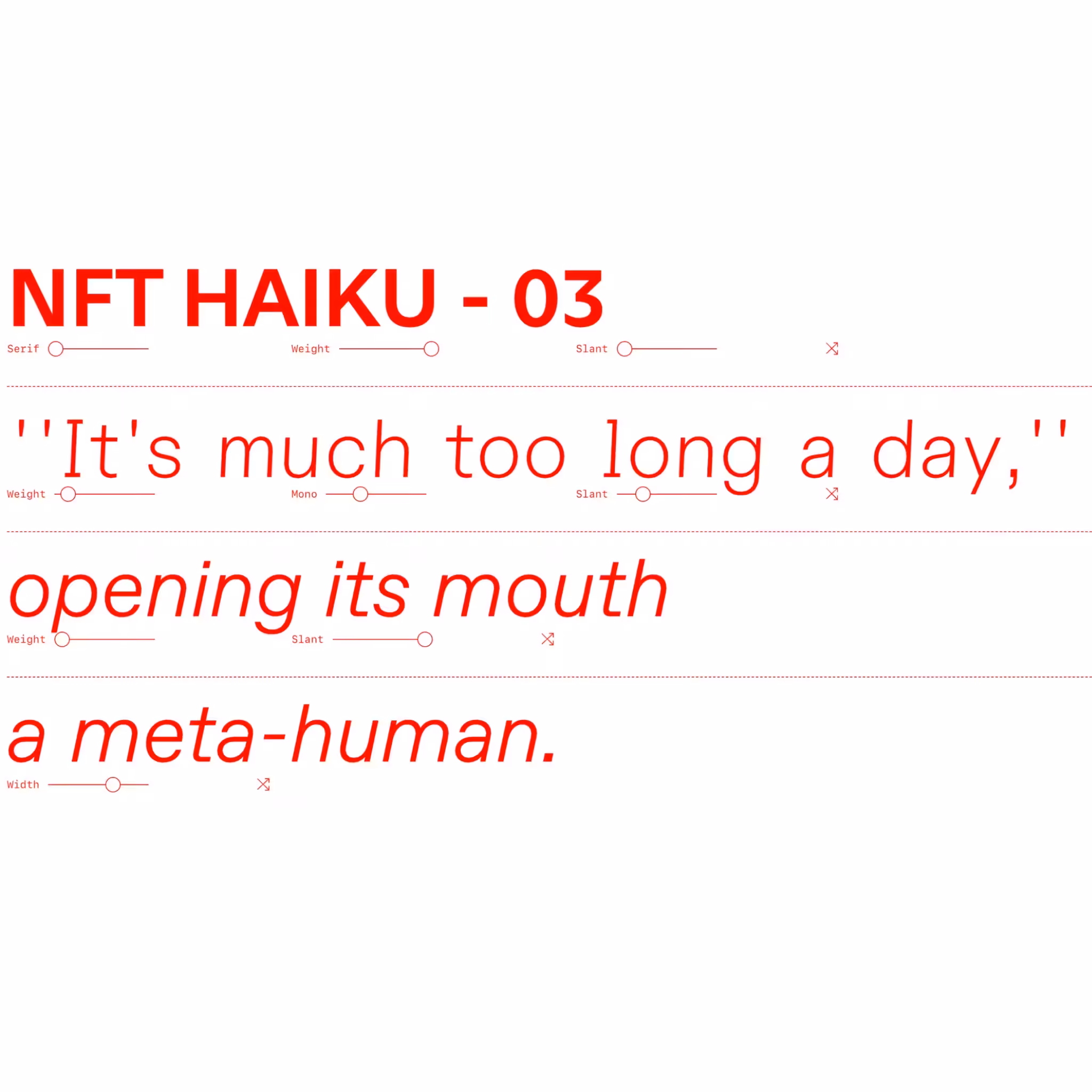 NFT HAIKU - 03