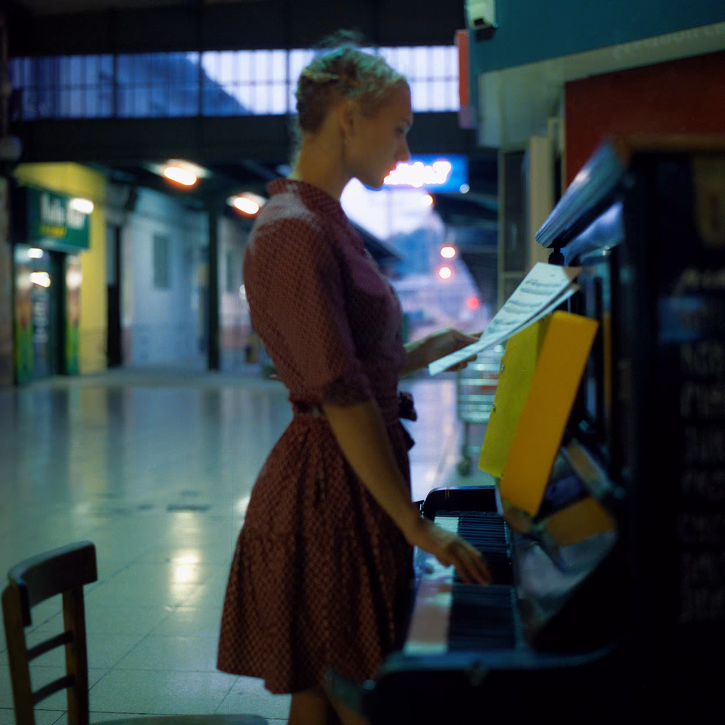 Pianist in dress
