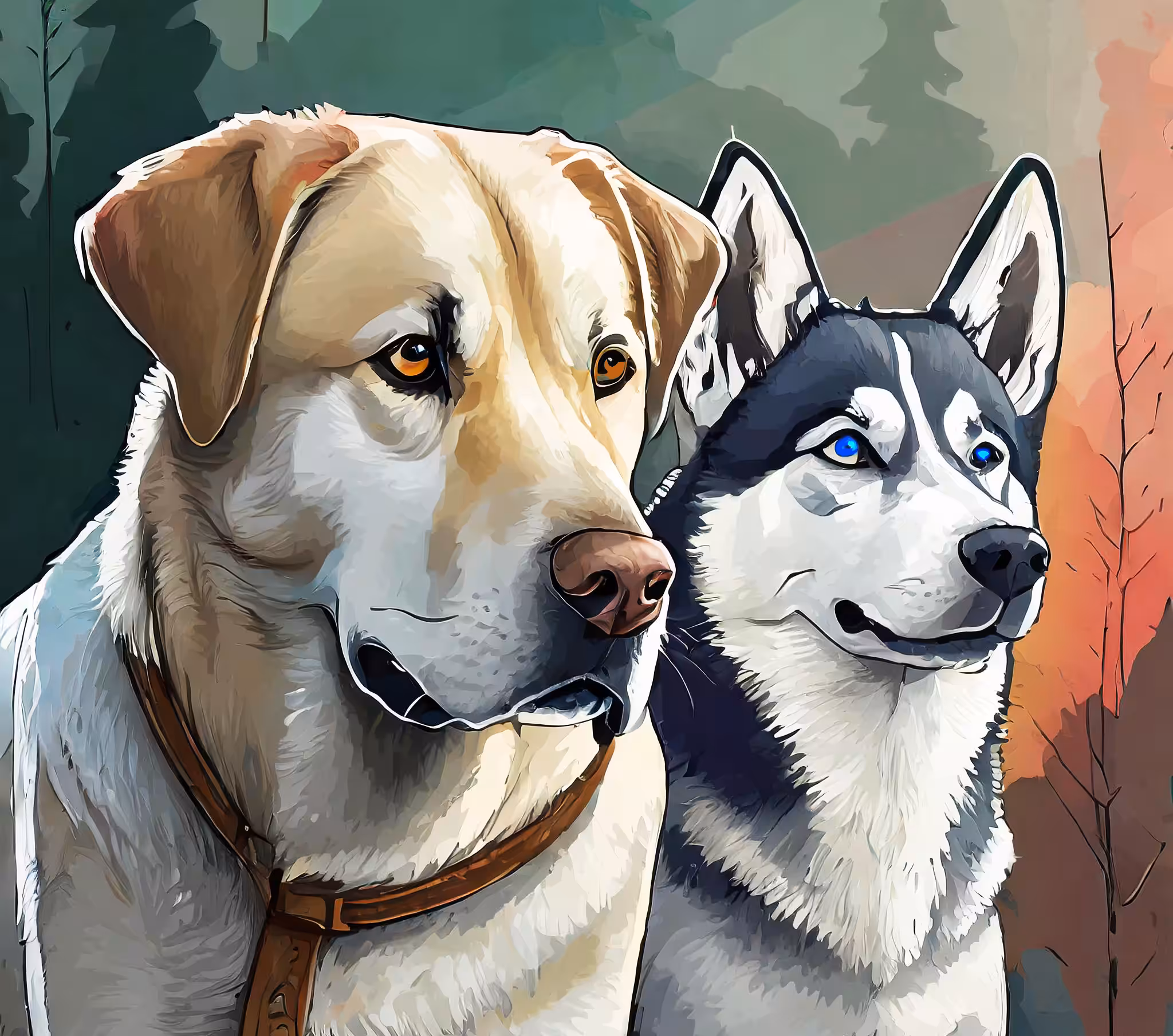 Husky&Labrador#3