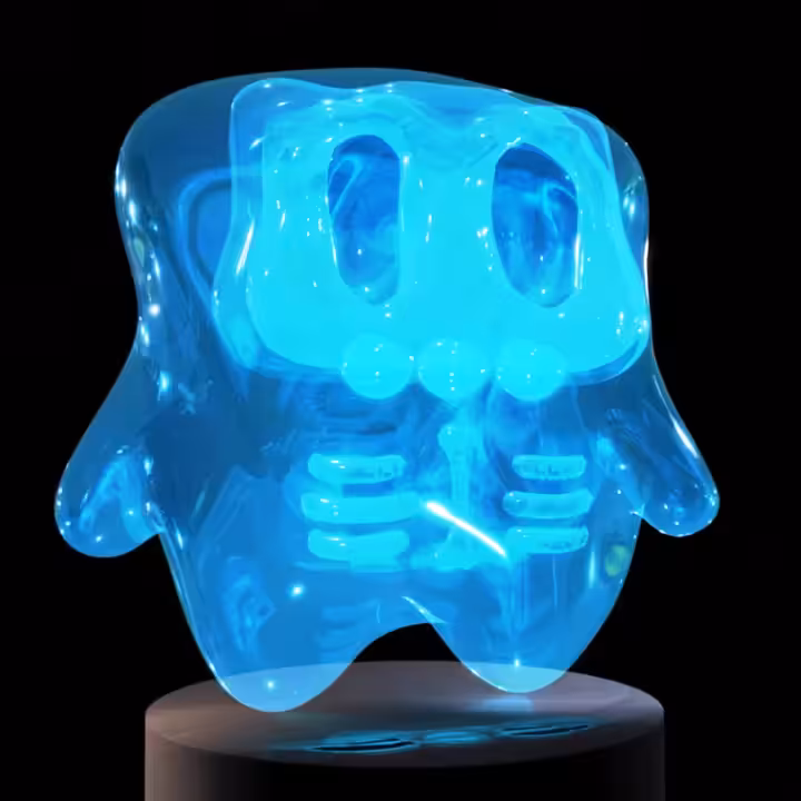 Blue Jelly SkullGuy
