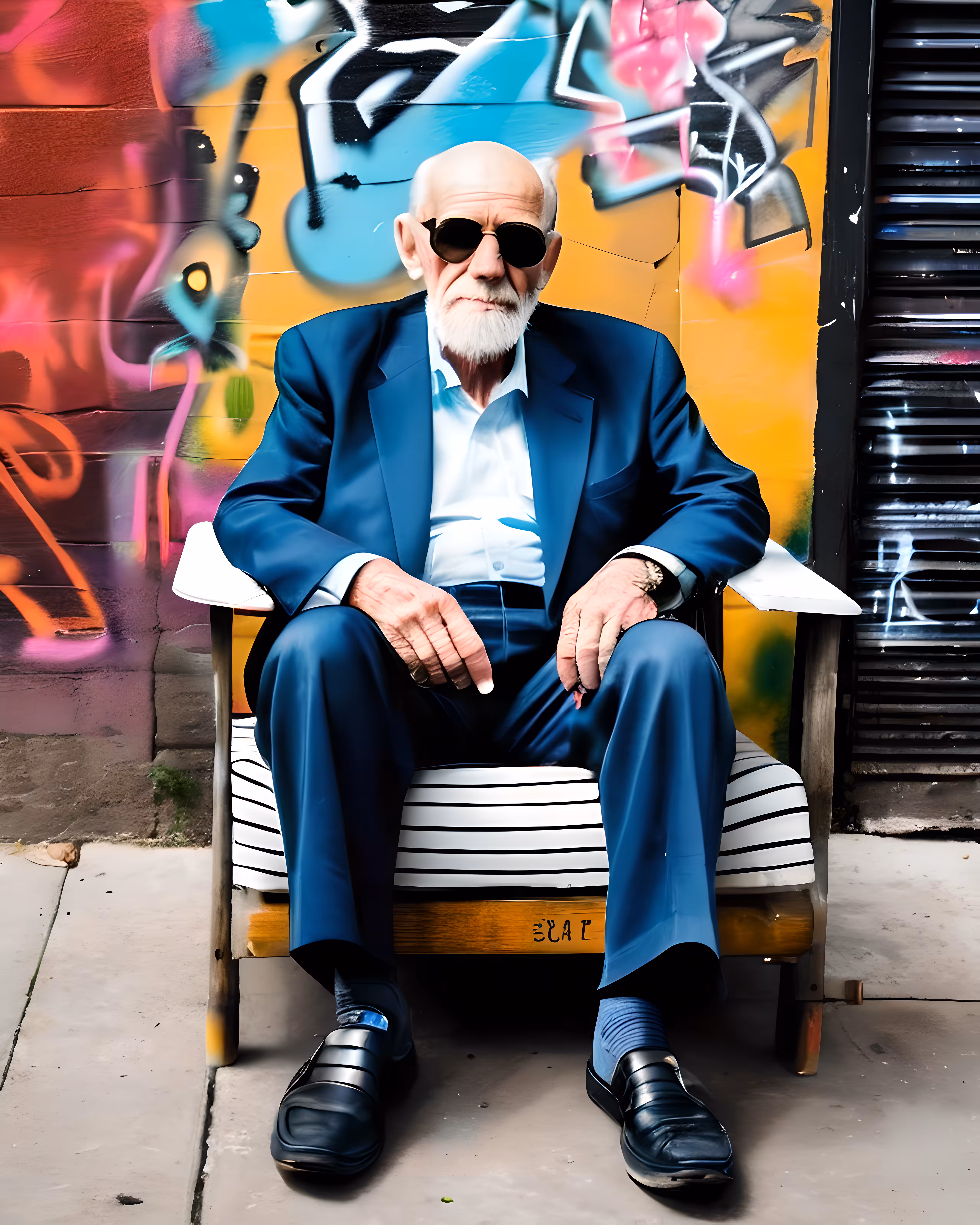 Street Art Old Dude No. 9