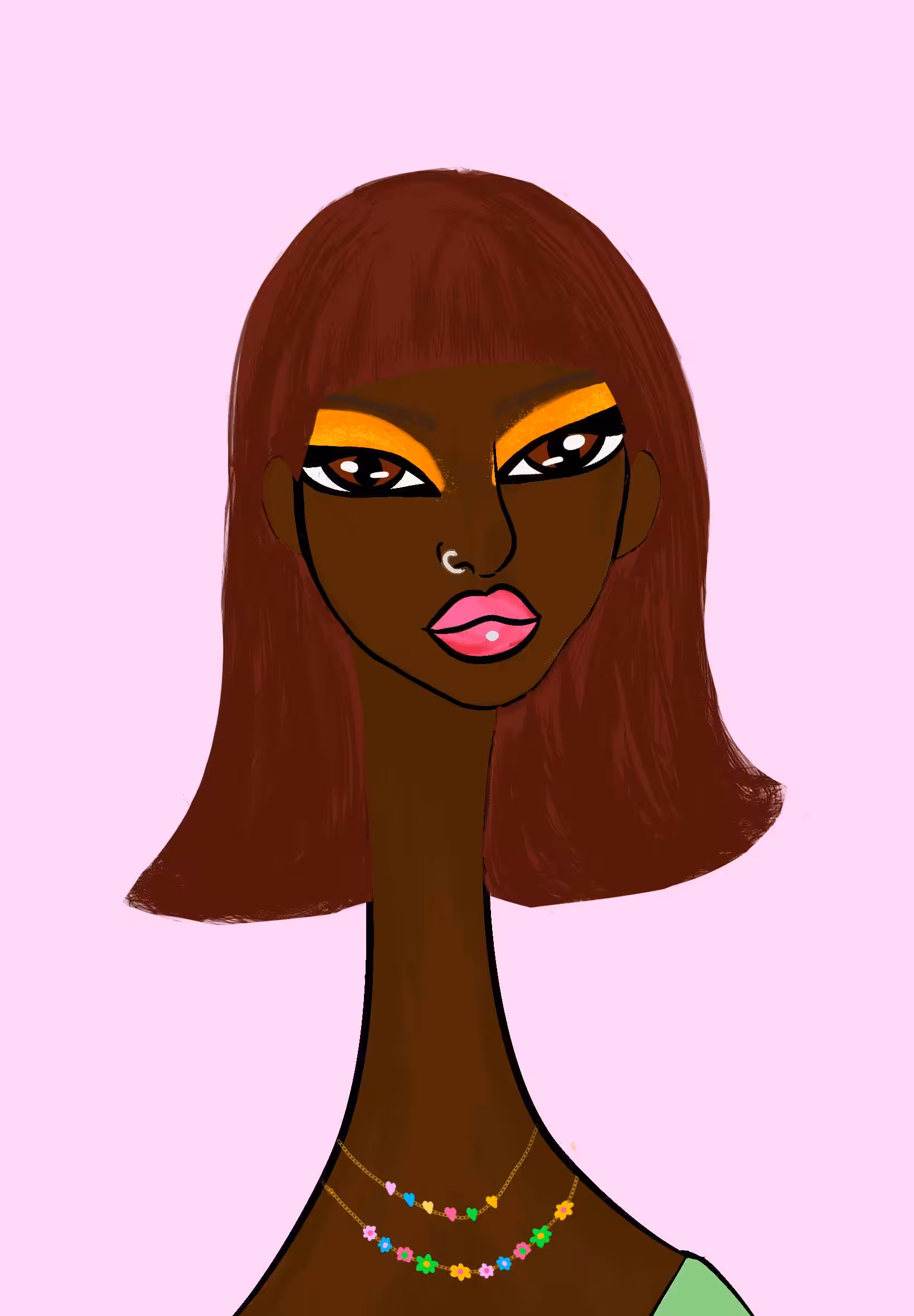 Long Neckie Lady #1268