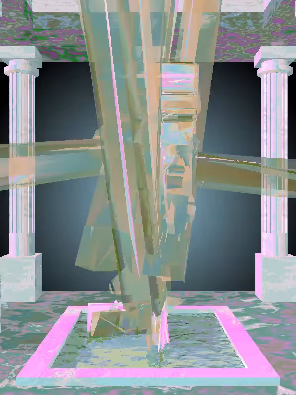 HeavenComputer: The Fading Injured Matte Green Woman #1835