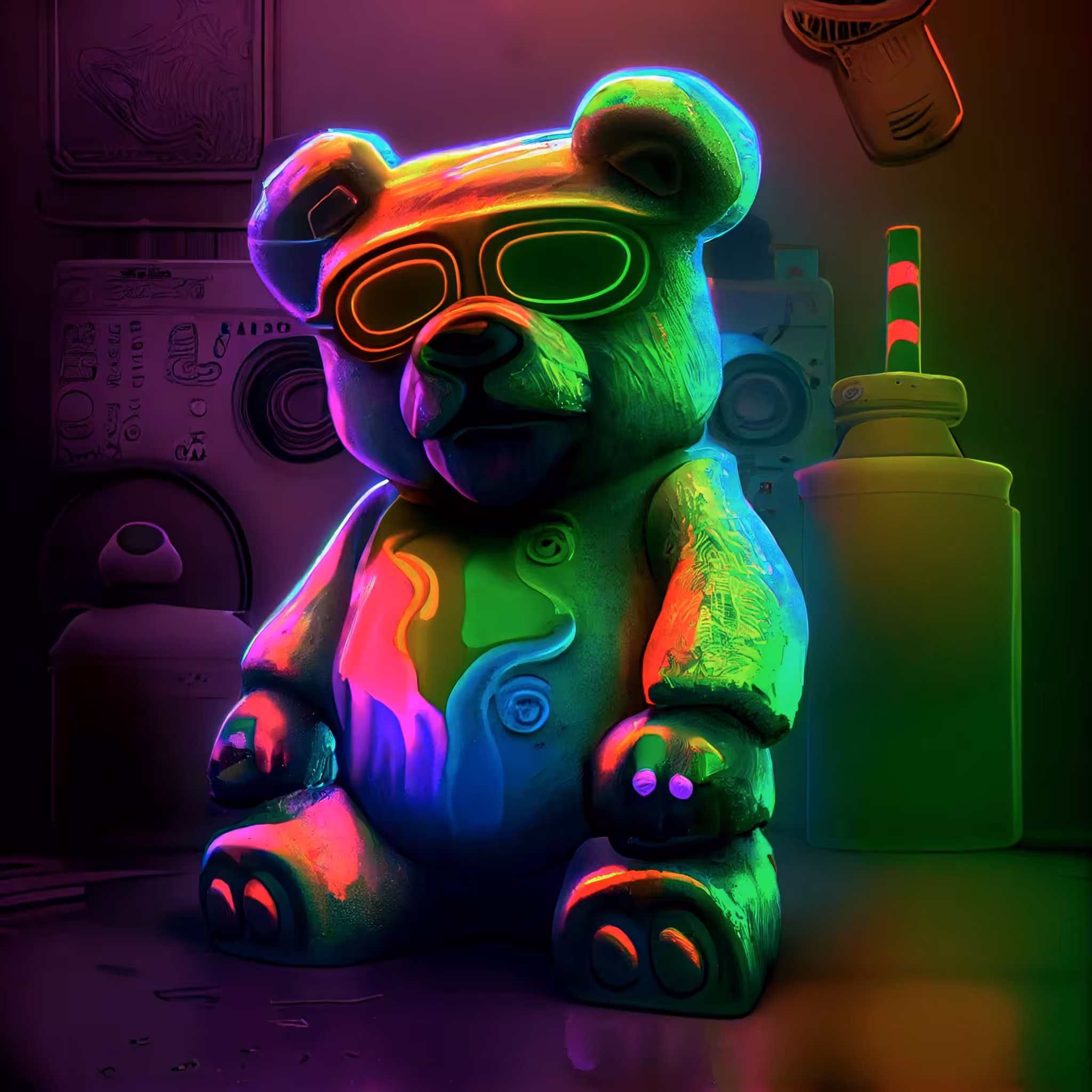 Ai Bear Art from GummyLSD: Nite-Lite
