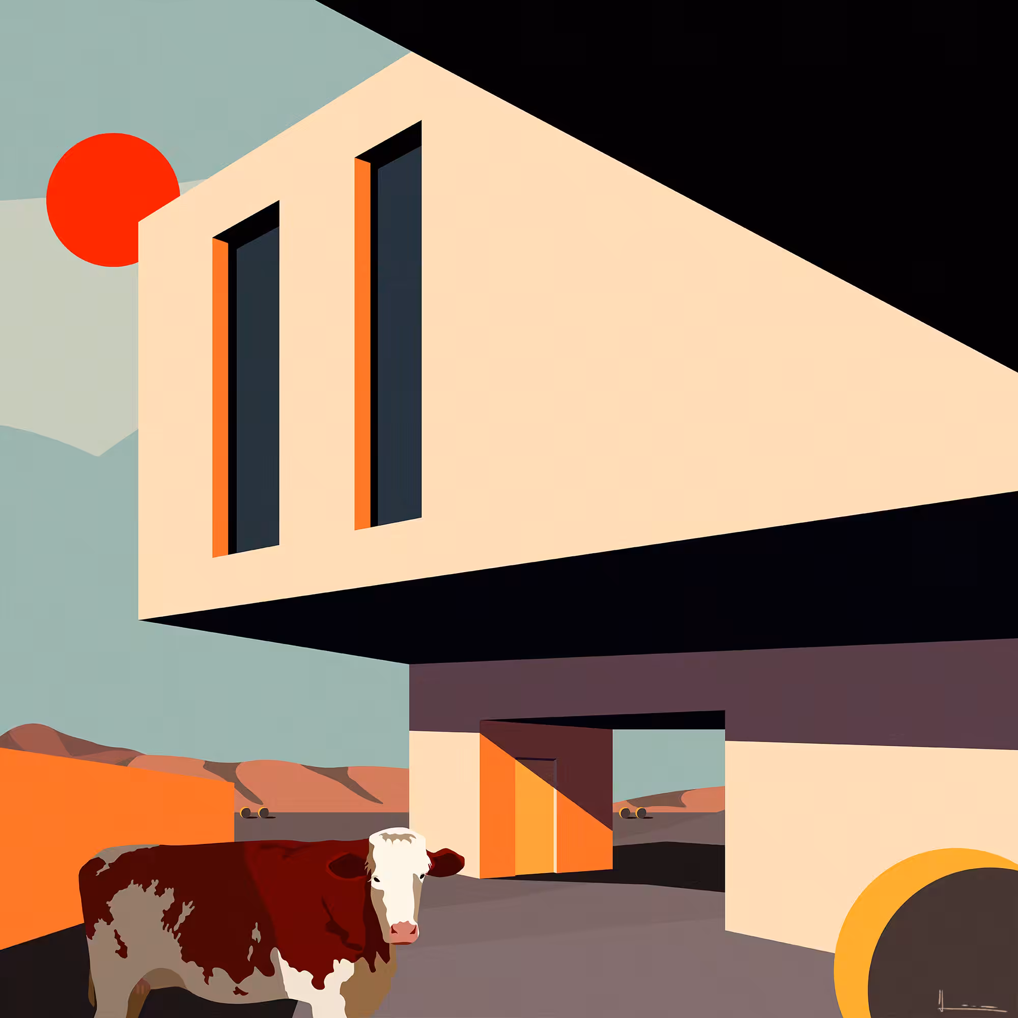 Architectural #11 Cow