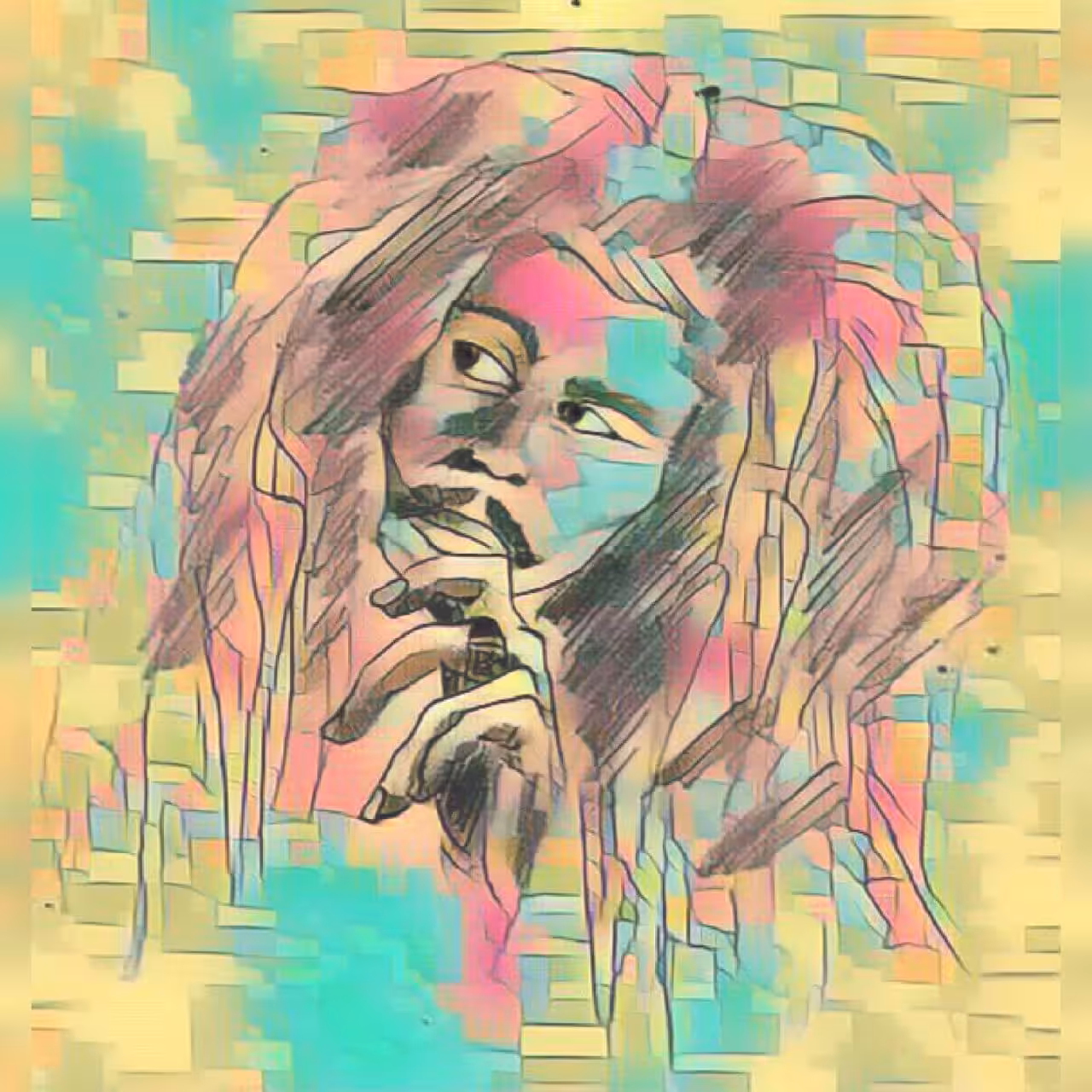 Bob Marley thinking