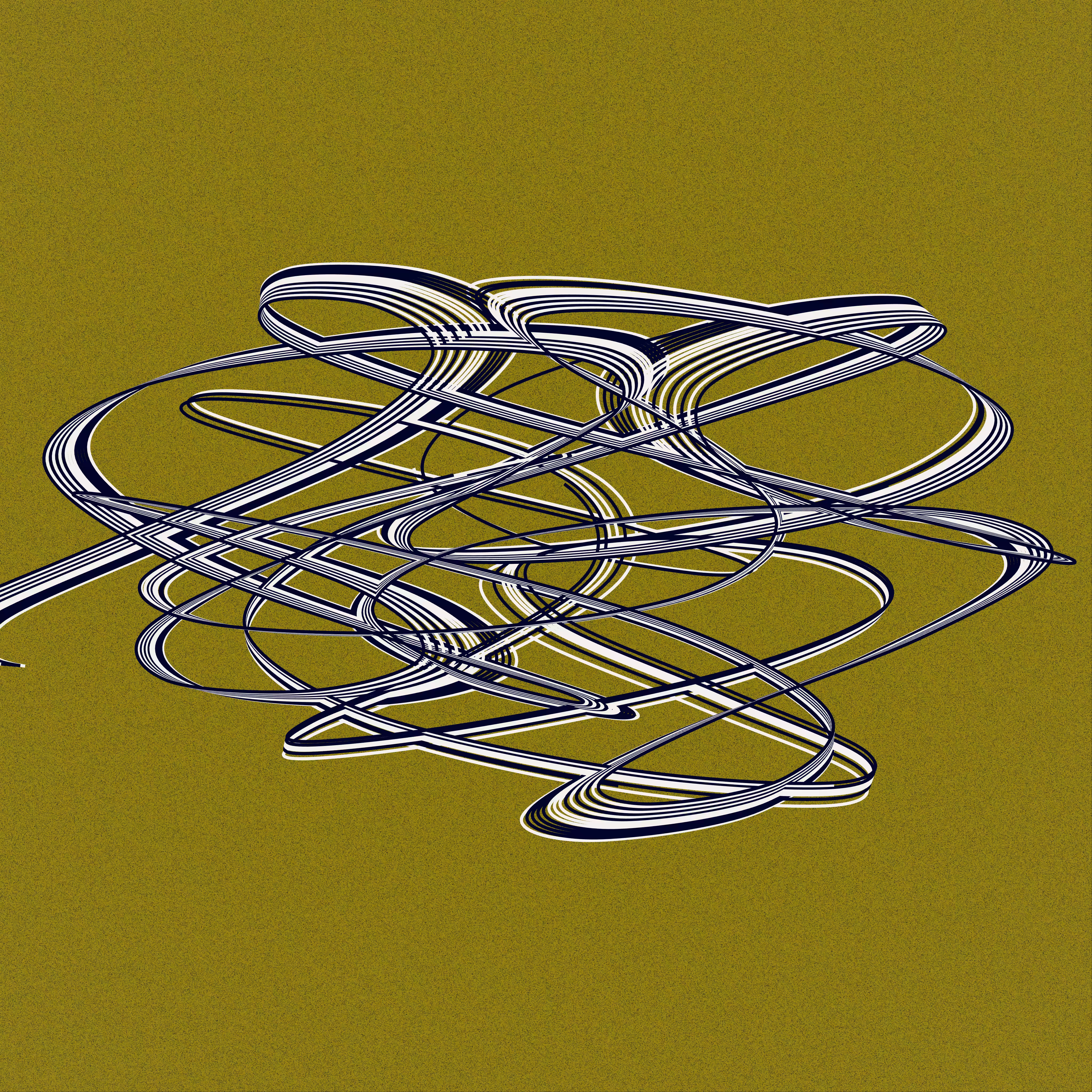 Harmonograph Black & White Twine No. 5