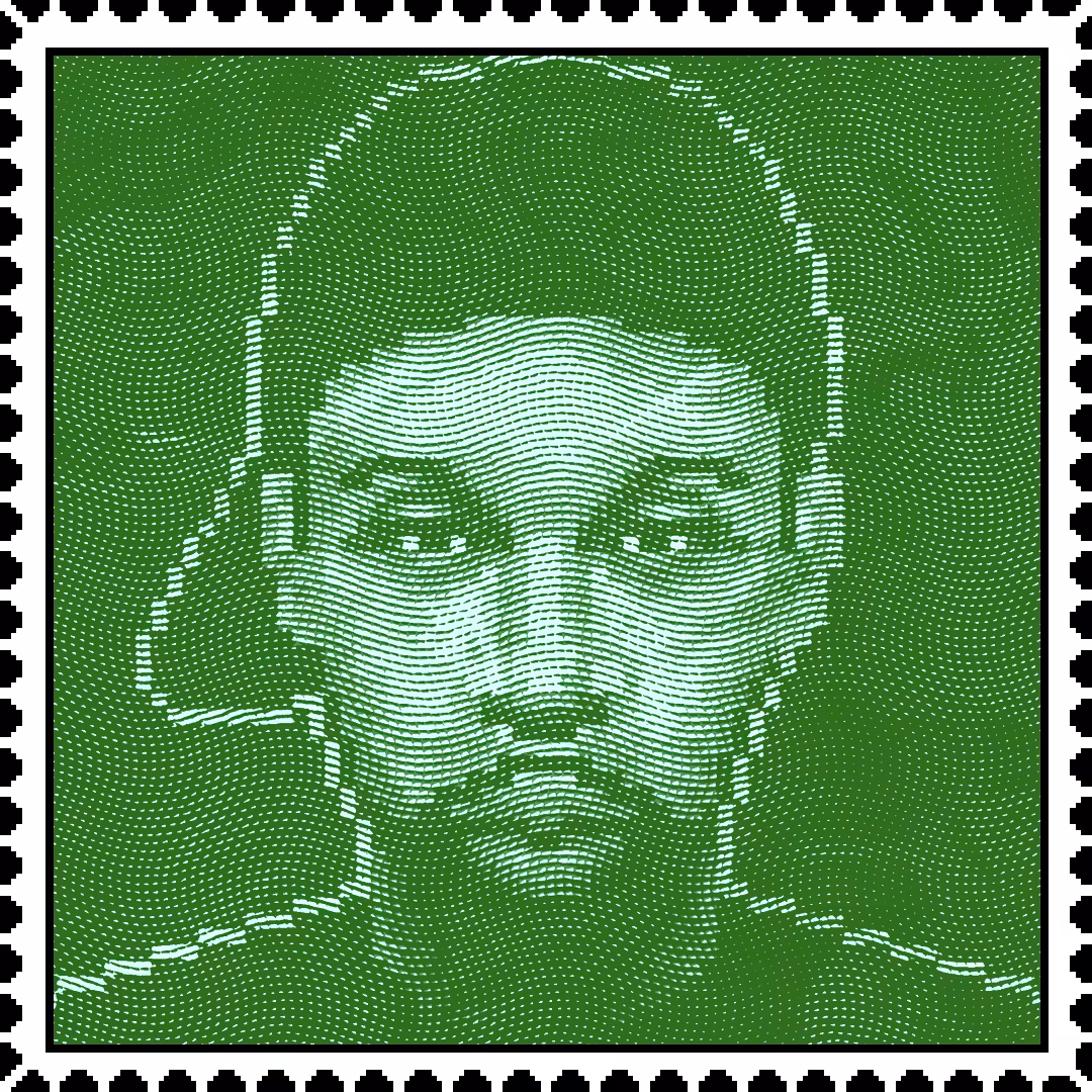 J Dilla caricature stamp