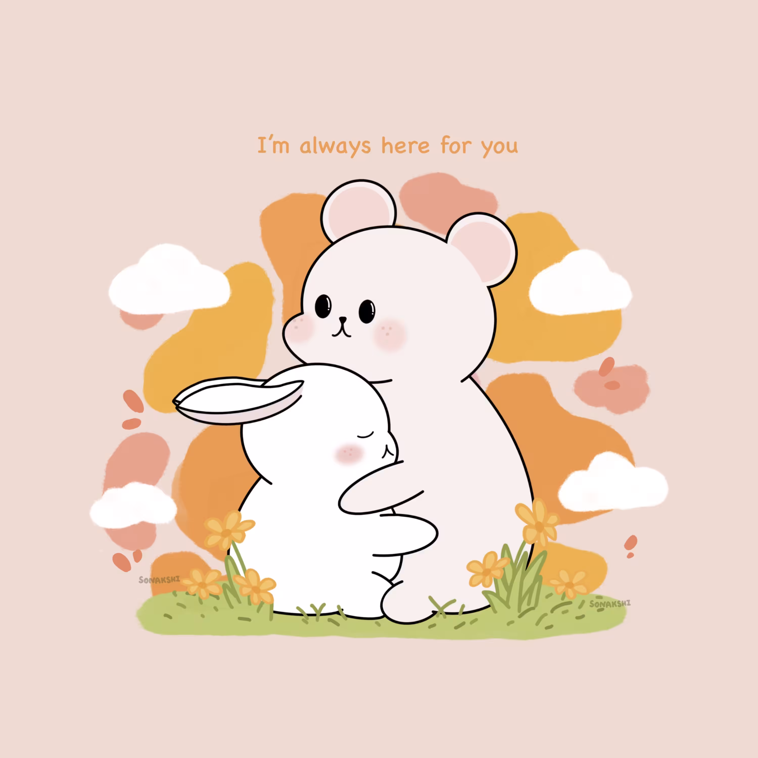 I’m always here for you/ I’ll hold you in my arms on your good days and on bad days✨