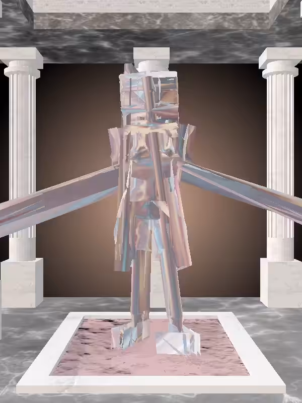 HeavenComputer: The Phone Calling Holographic Glow Woman #3015
