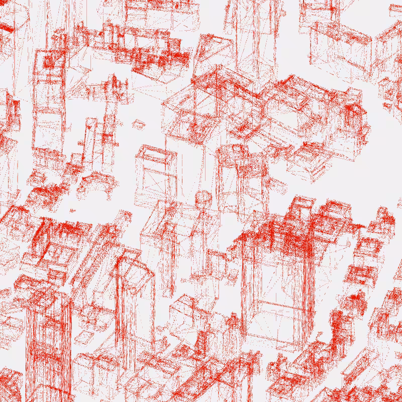 Algorithmic Drawing: Minato City Tokyo #36