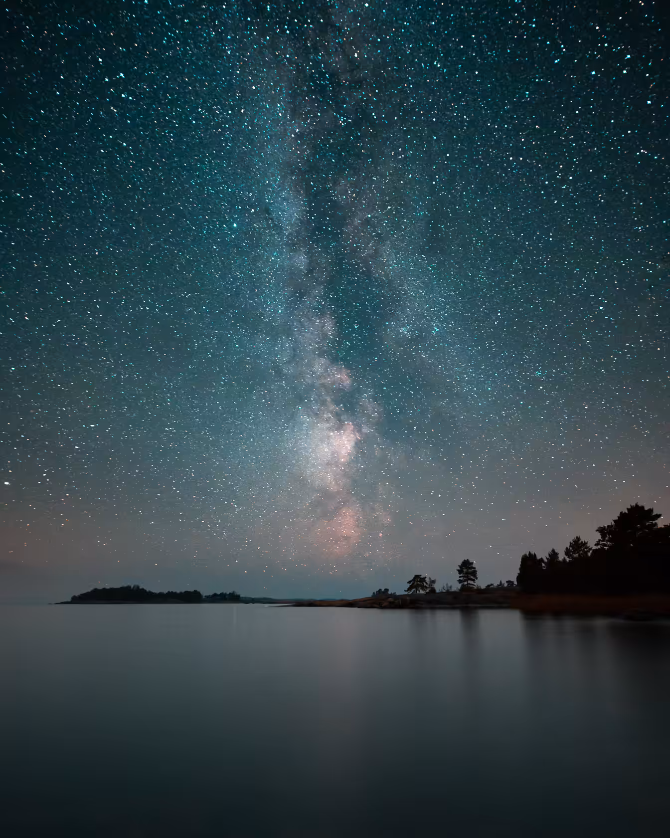 Milky Way on the coast of Finland