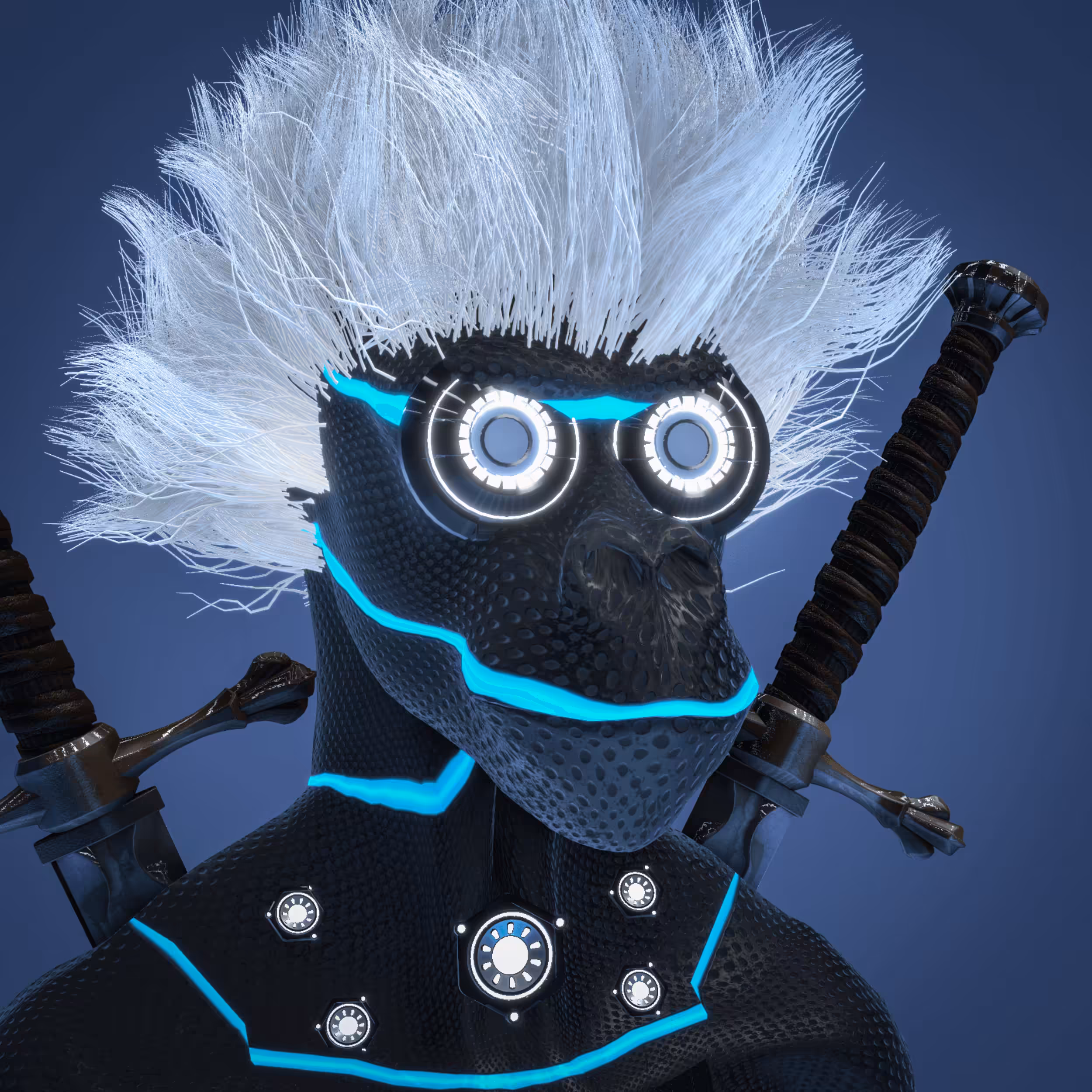 CryptoAvatar3D-080-Cyborg Apes