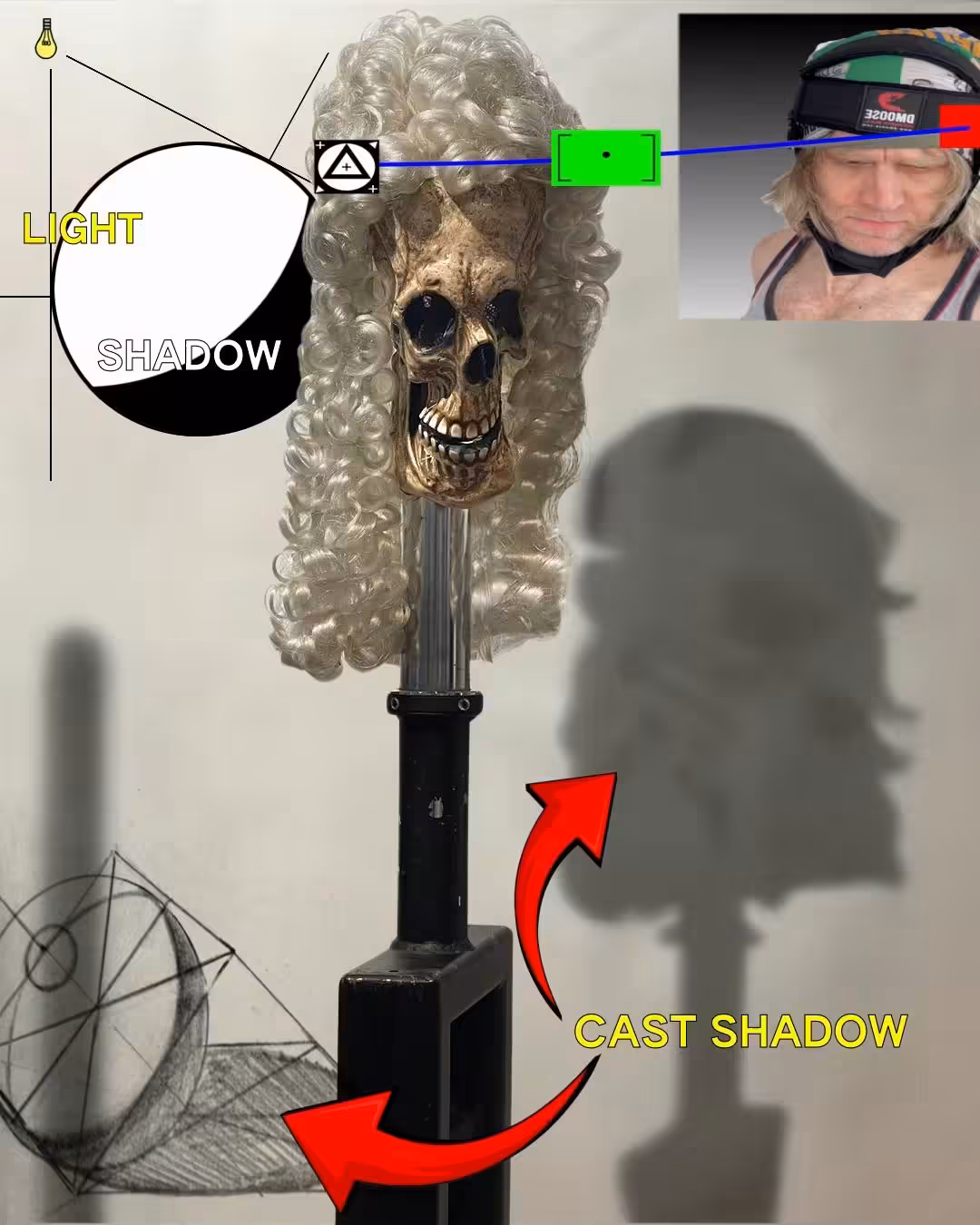Geoffrey Lillemon - SWOLE SKULL CAST SHADOW CONTROLLED BY NECK CERVICAL ROTATION OF A MORTAL