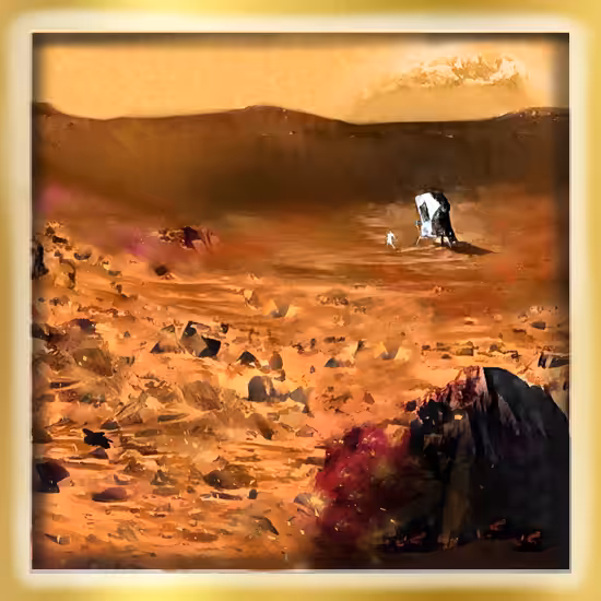 Martian Planet Gold Frame