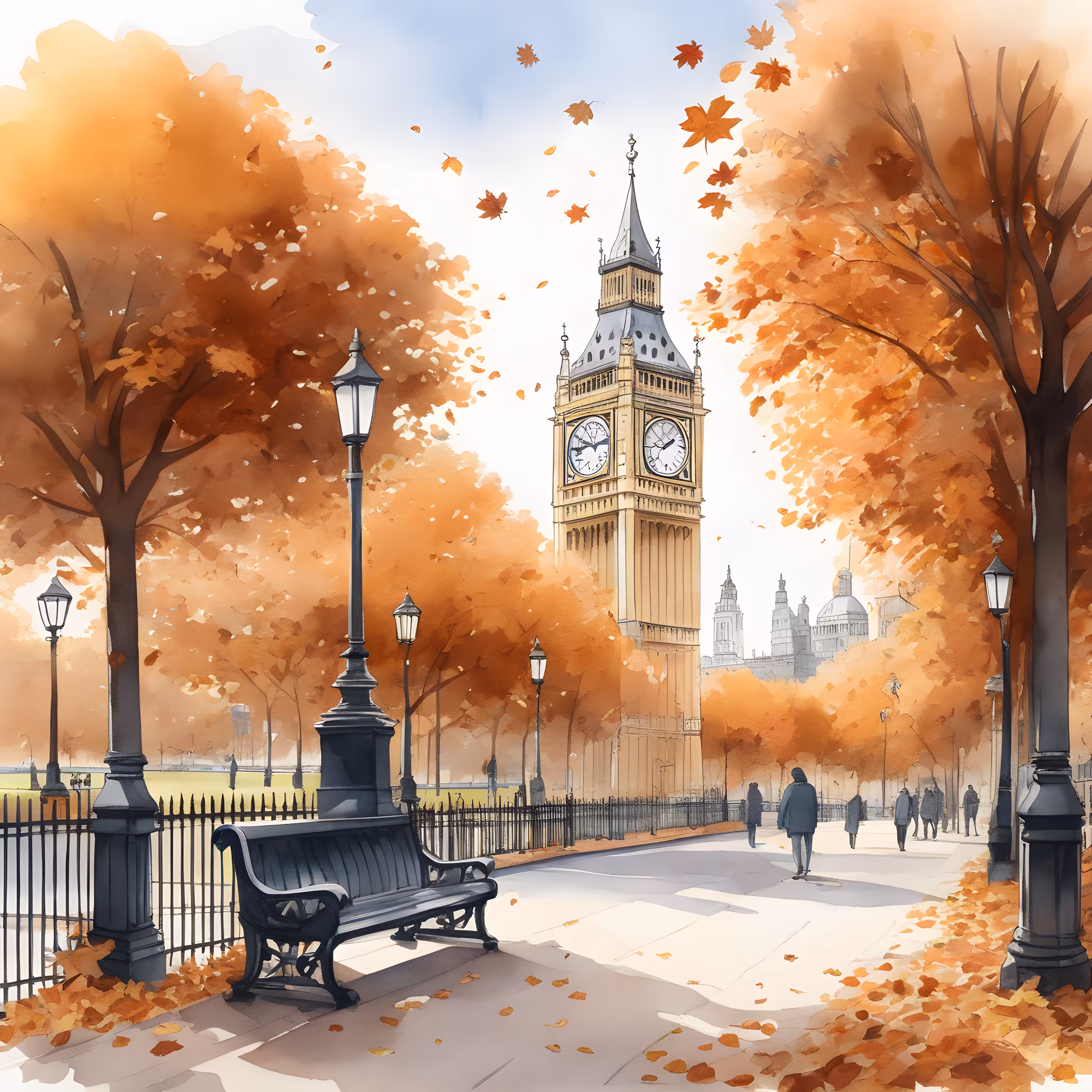 Autumnal London: Parliament Square Garden