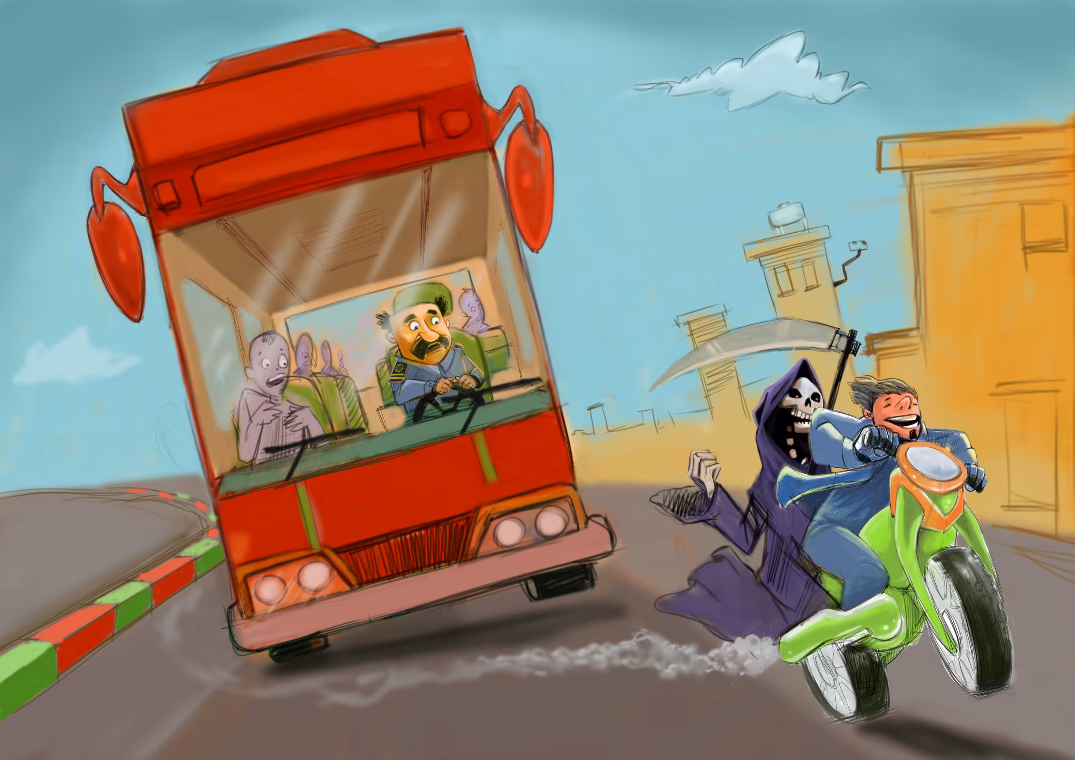 The world of my cartoons: Dangerous speed