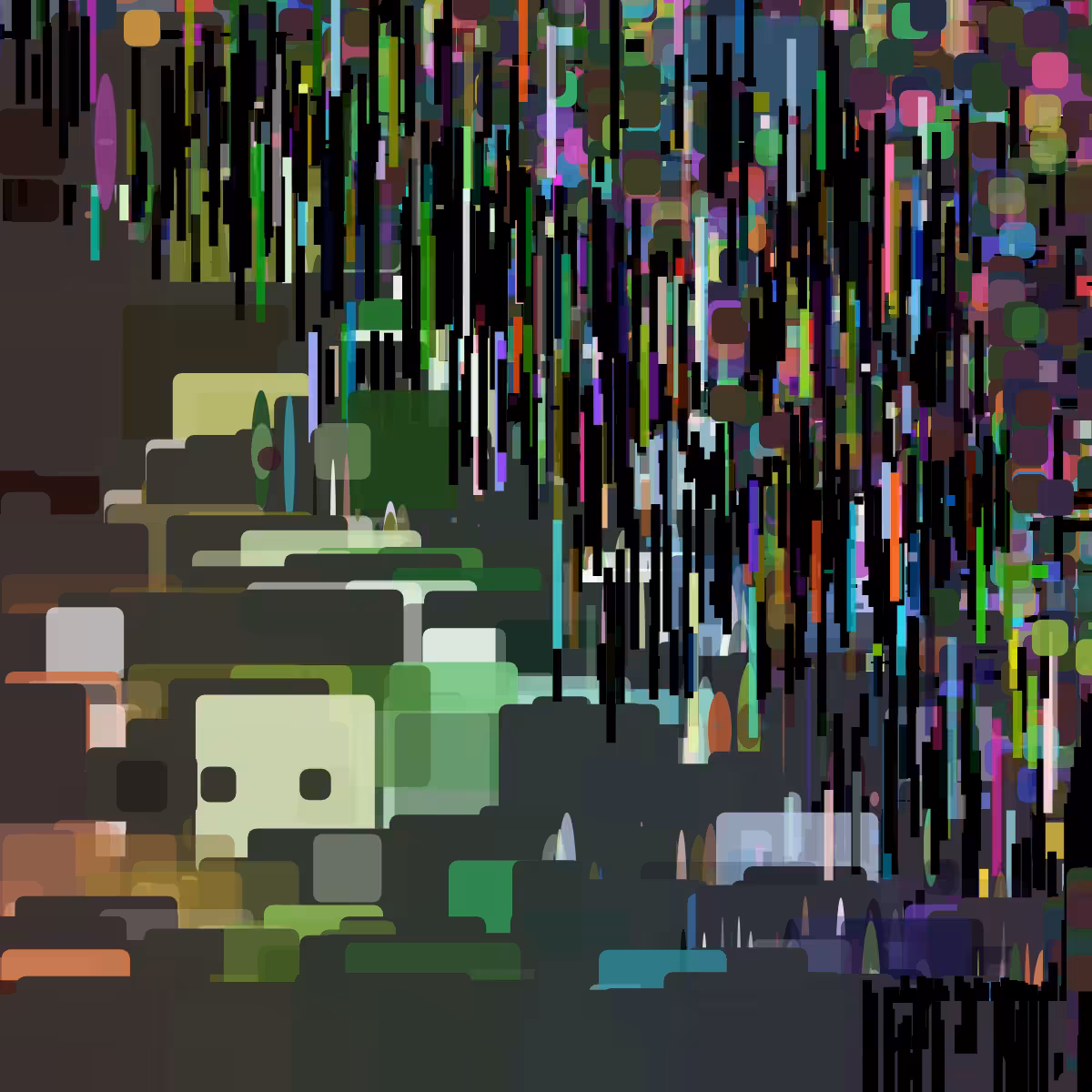 Robot wandering through a crowded city