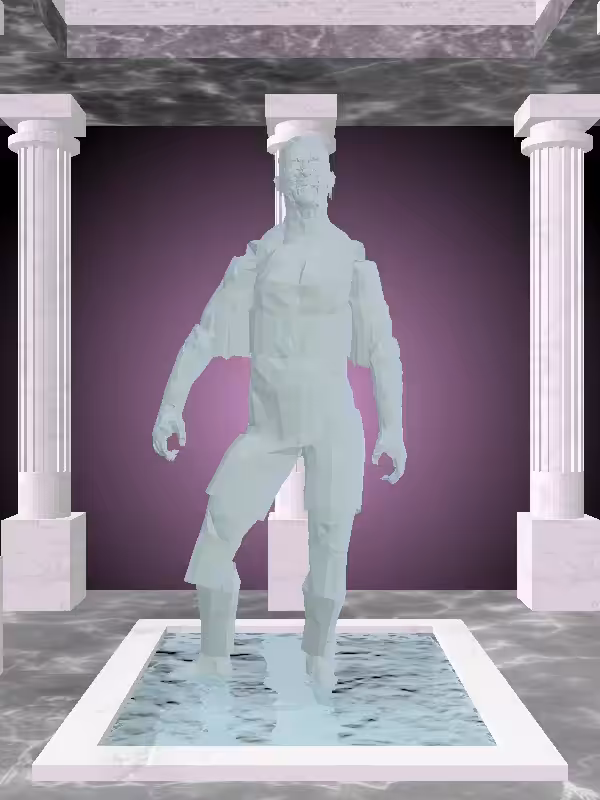 HeavenComputer: The Fragmented Victorious Matte Pale Green Man #4954