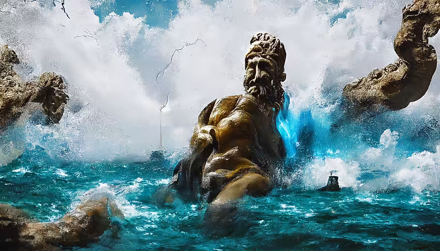 Zeus statue under the sea #002