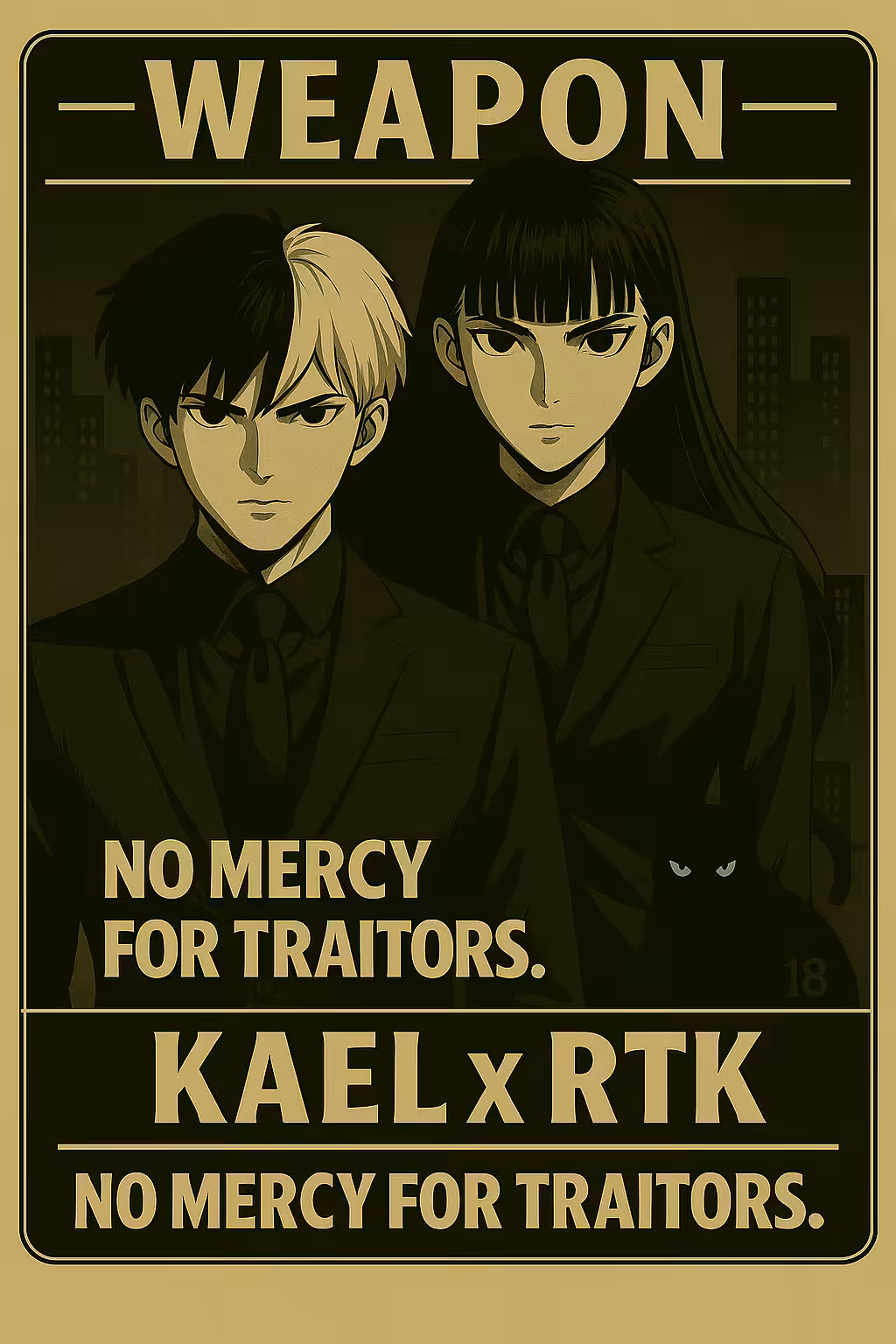 Weapon Card: KAEL x RTK — “No mercy for traitors.”
