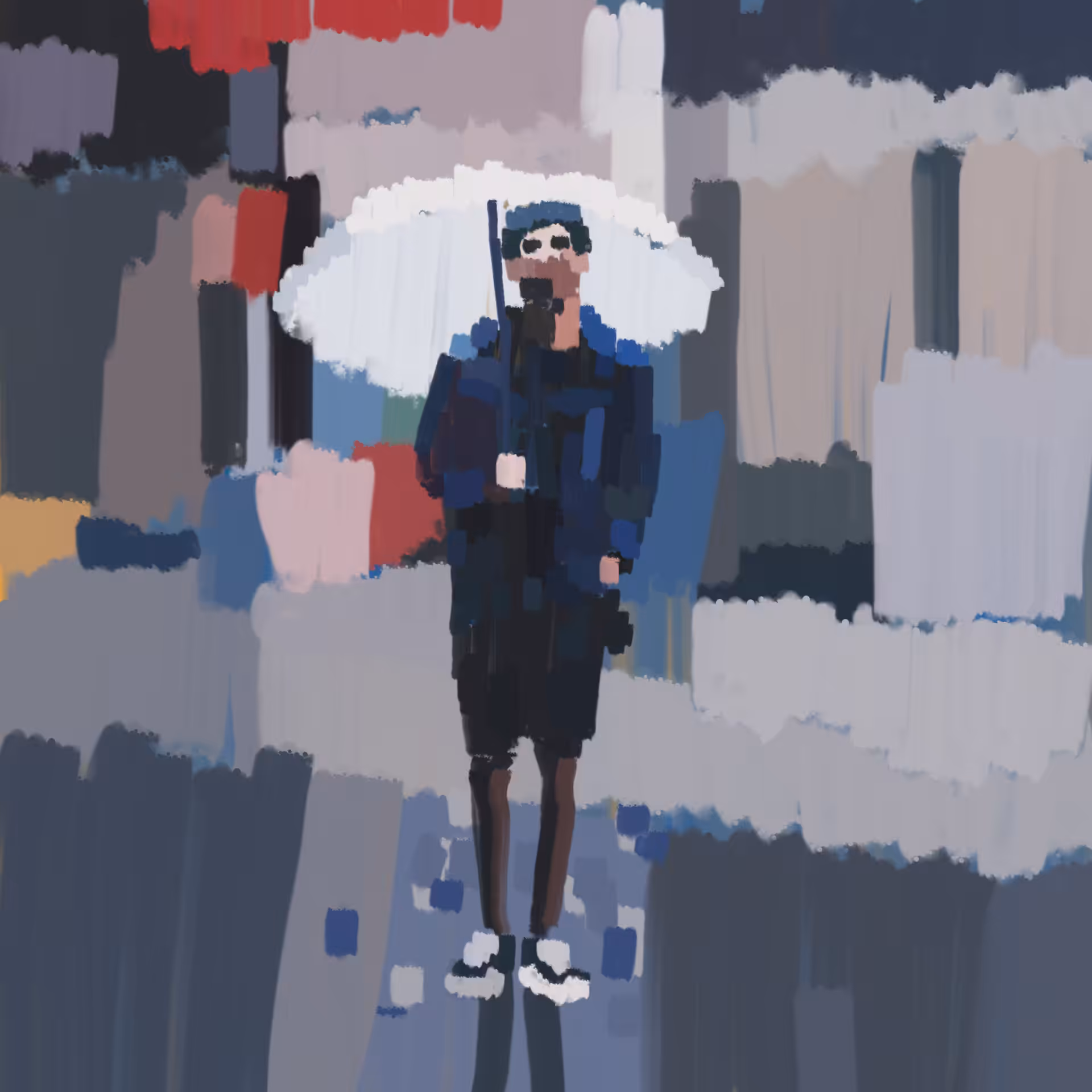 White Umbrella but with Brush