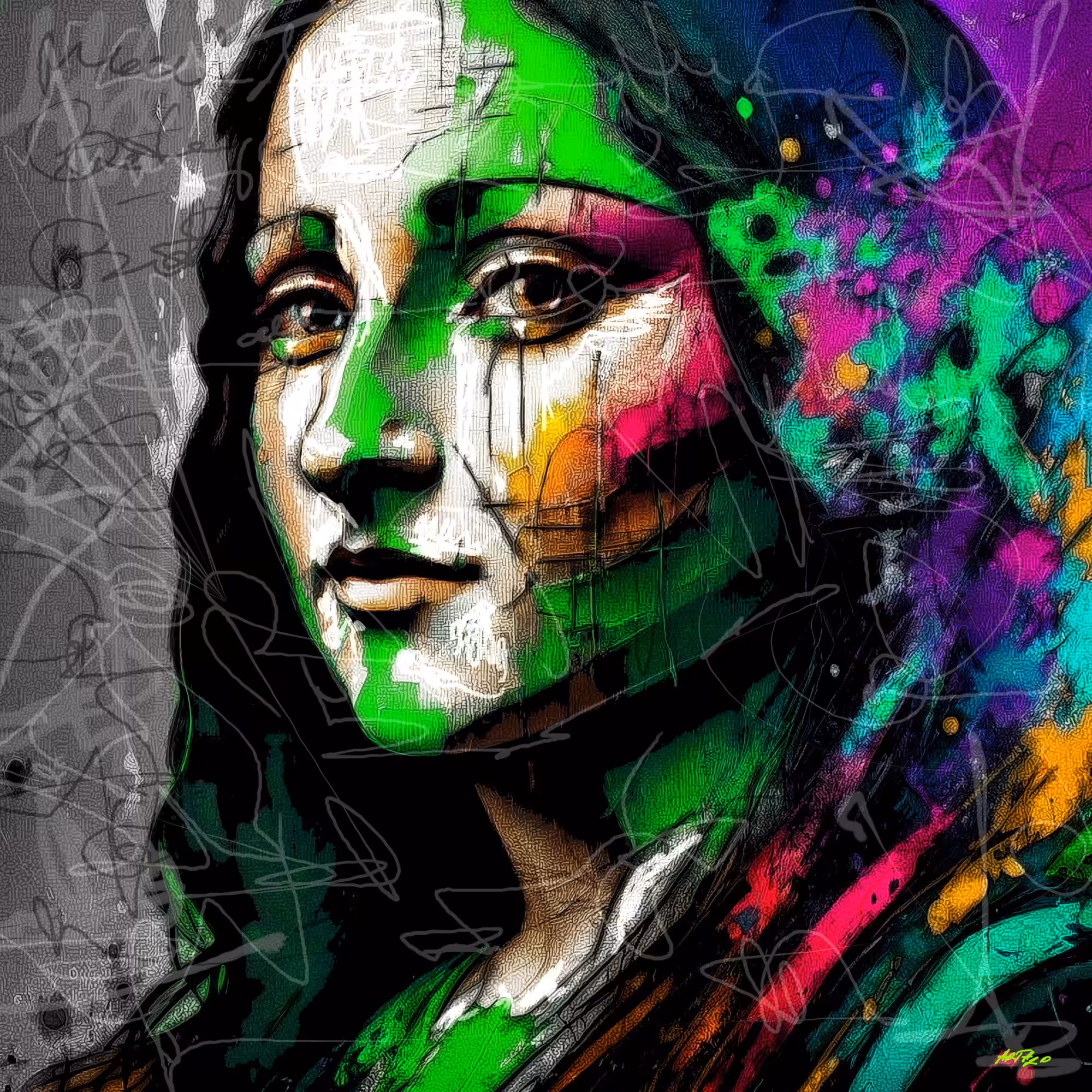 Madonna, Mona Lisa Nft Card Version by ArtH2O