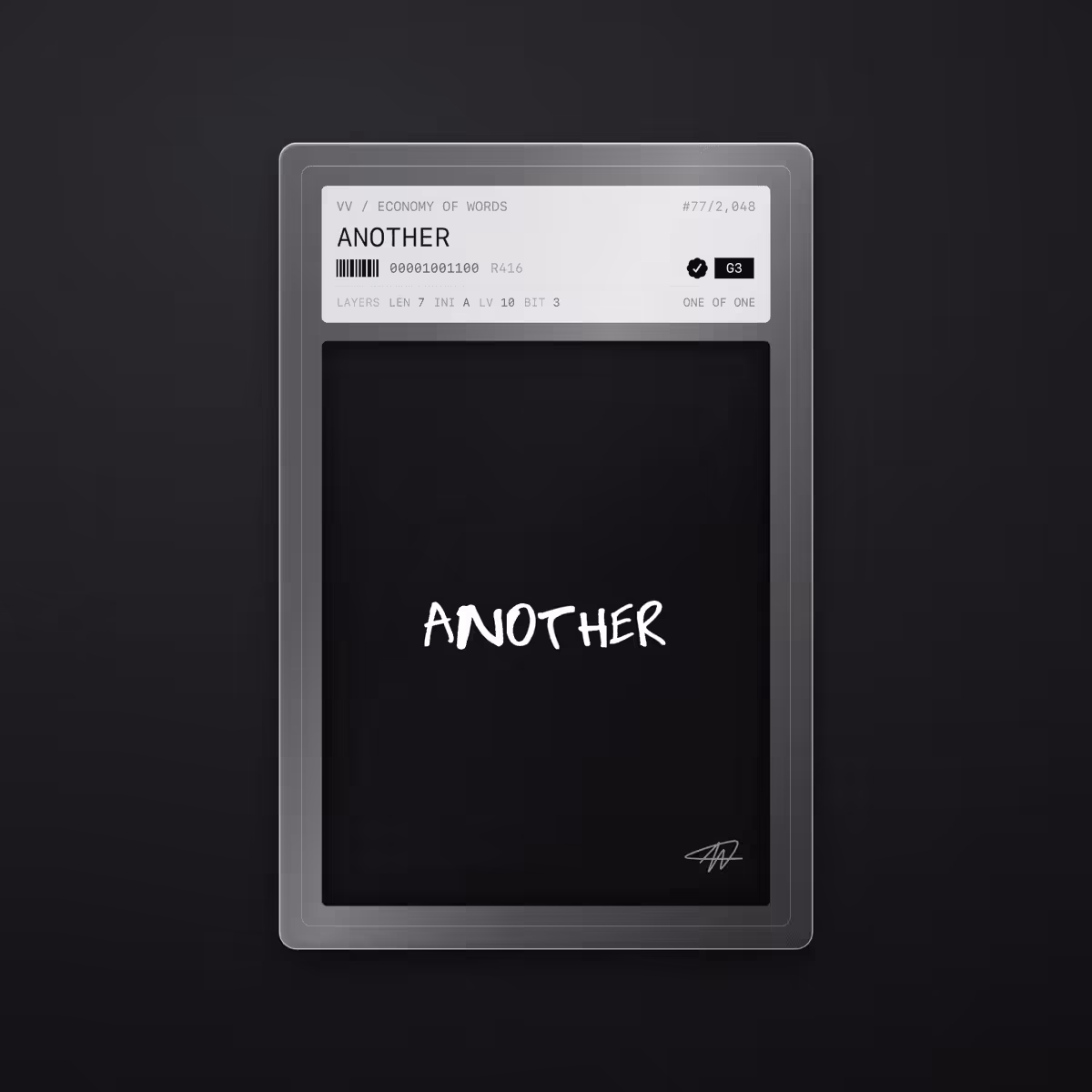 Economy of Words: ANOTHER · #77