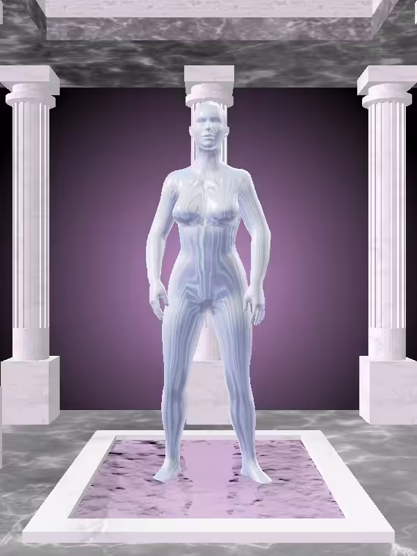 The Indifferent Melted Blue Woman #6405