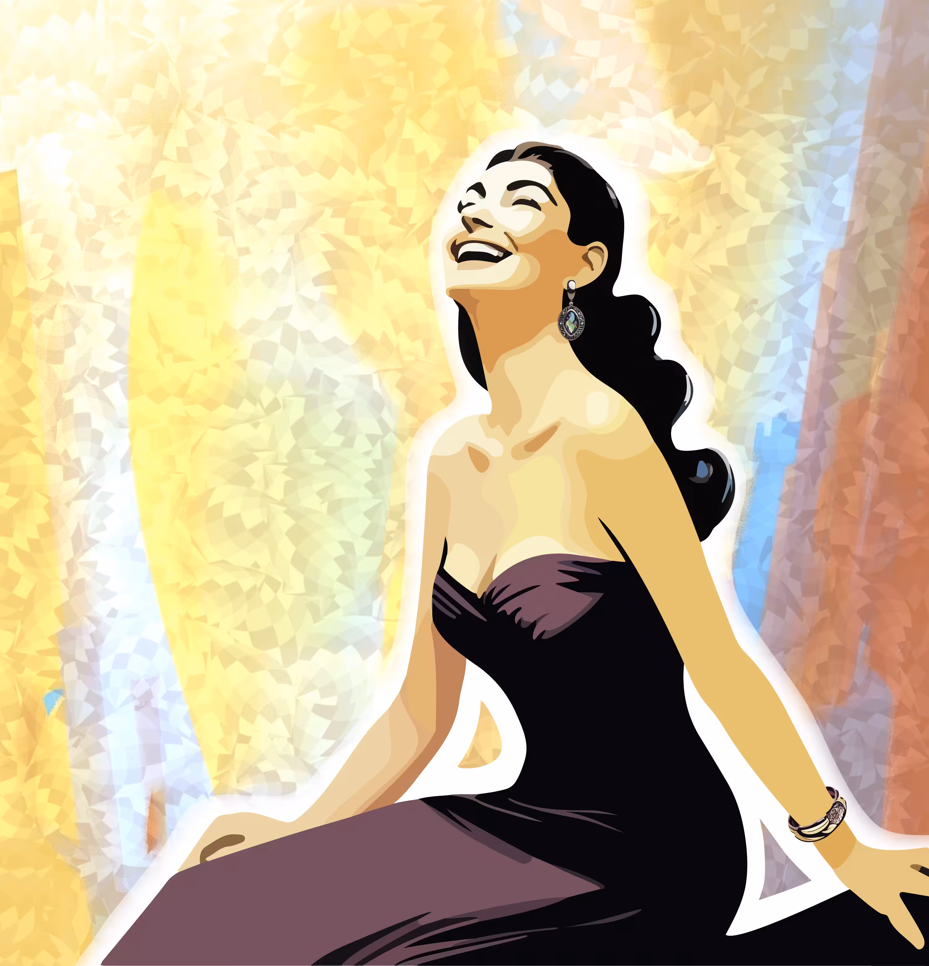 Maria's Melodic Jubilation: A Symphony in Color