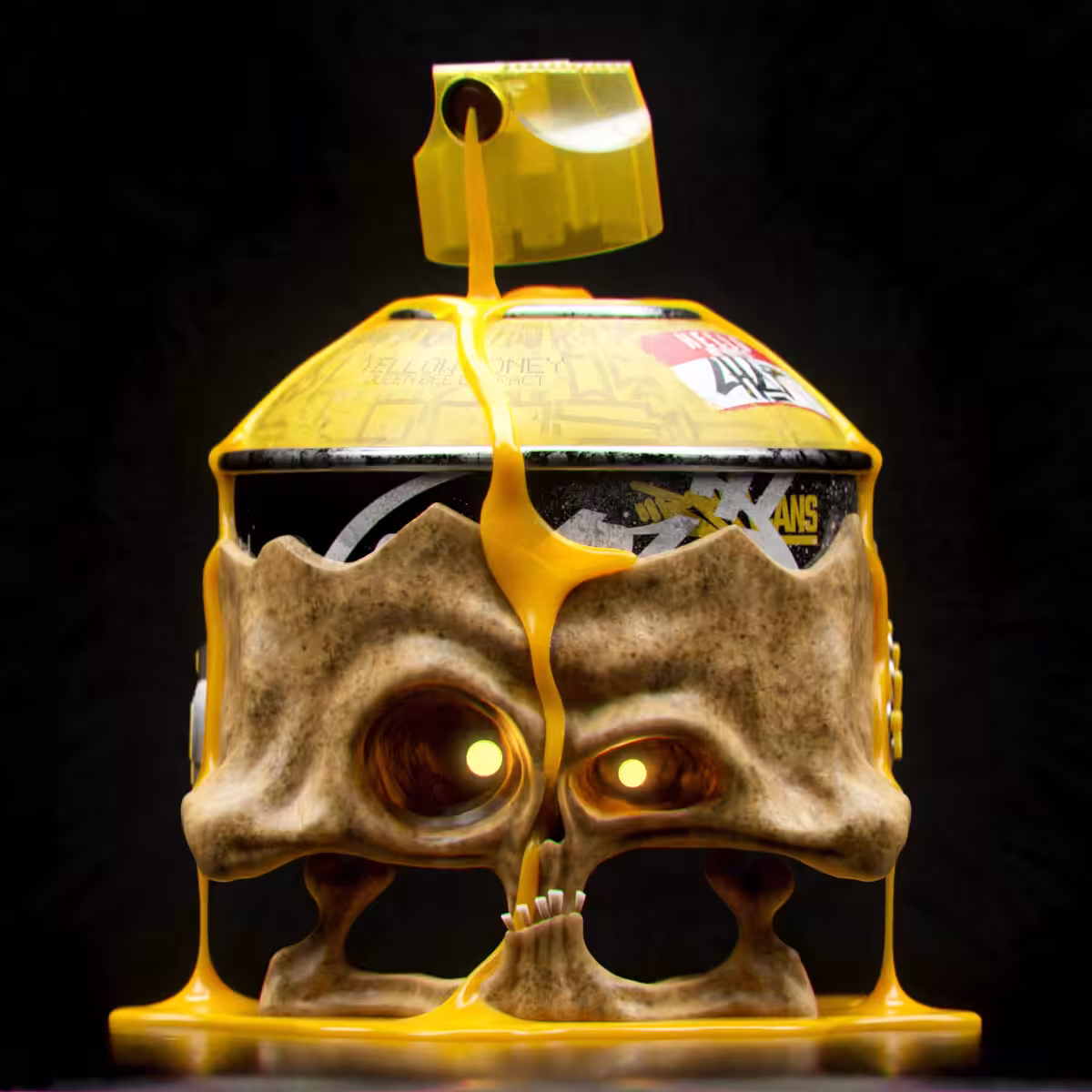 Yellow SpraySkull
