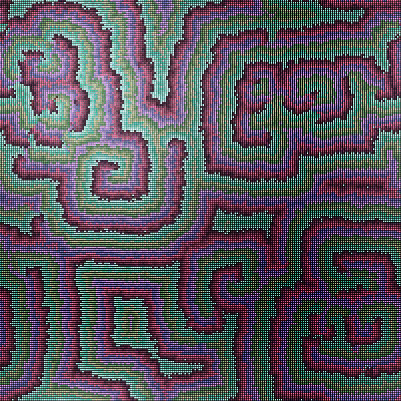 Reaction Diffusion Cellular Automata #5