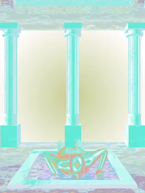HeavenComputer: The Athletic Ethereal Blue Woman #7155